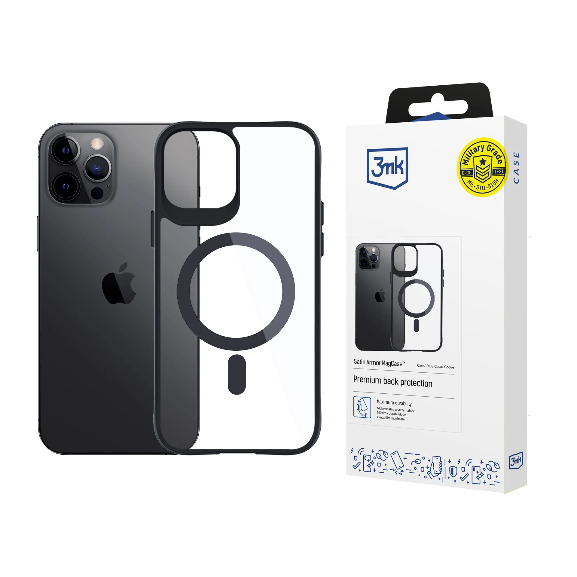 Husă pentru Apple iPhone 12 Pro Max - 3mk Satin Armor MagCase