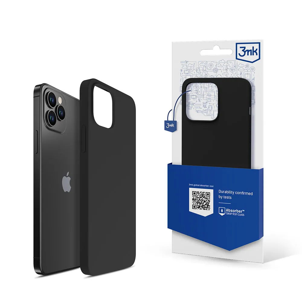 Husă pentru Apple iPhone 12 Pro Max - 3mk Silicone Case Black