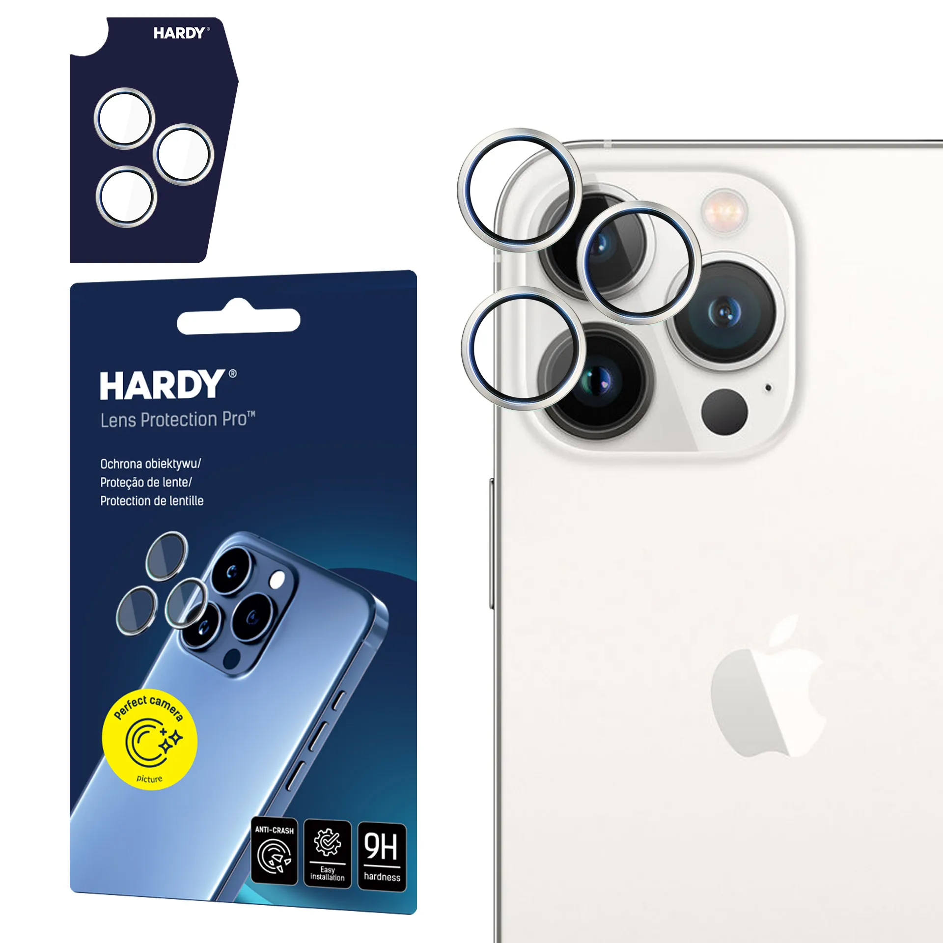 Protecția lentilei pentru Apple iPhone 15 Pro - 3mk HARDY Lens Protection Pro