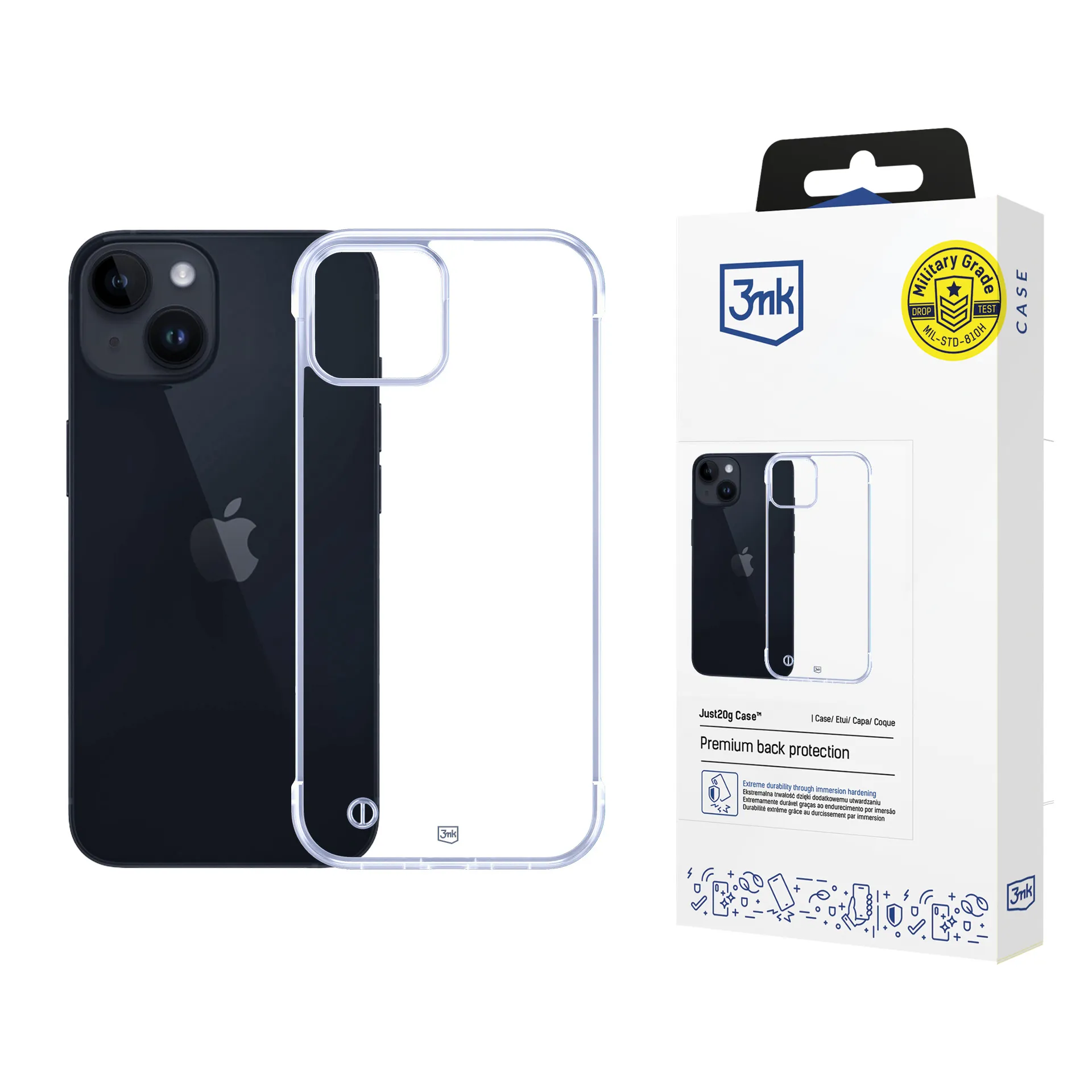 Ultraletă husă pentru Apple iPhone 14 Plus - 3mk Just20g Clear Case