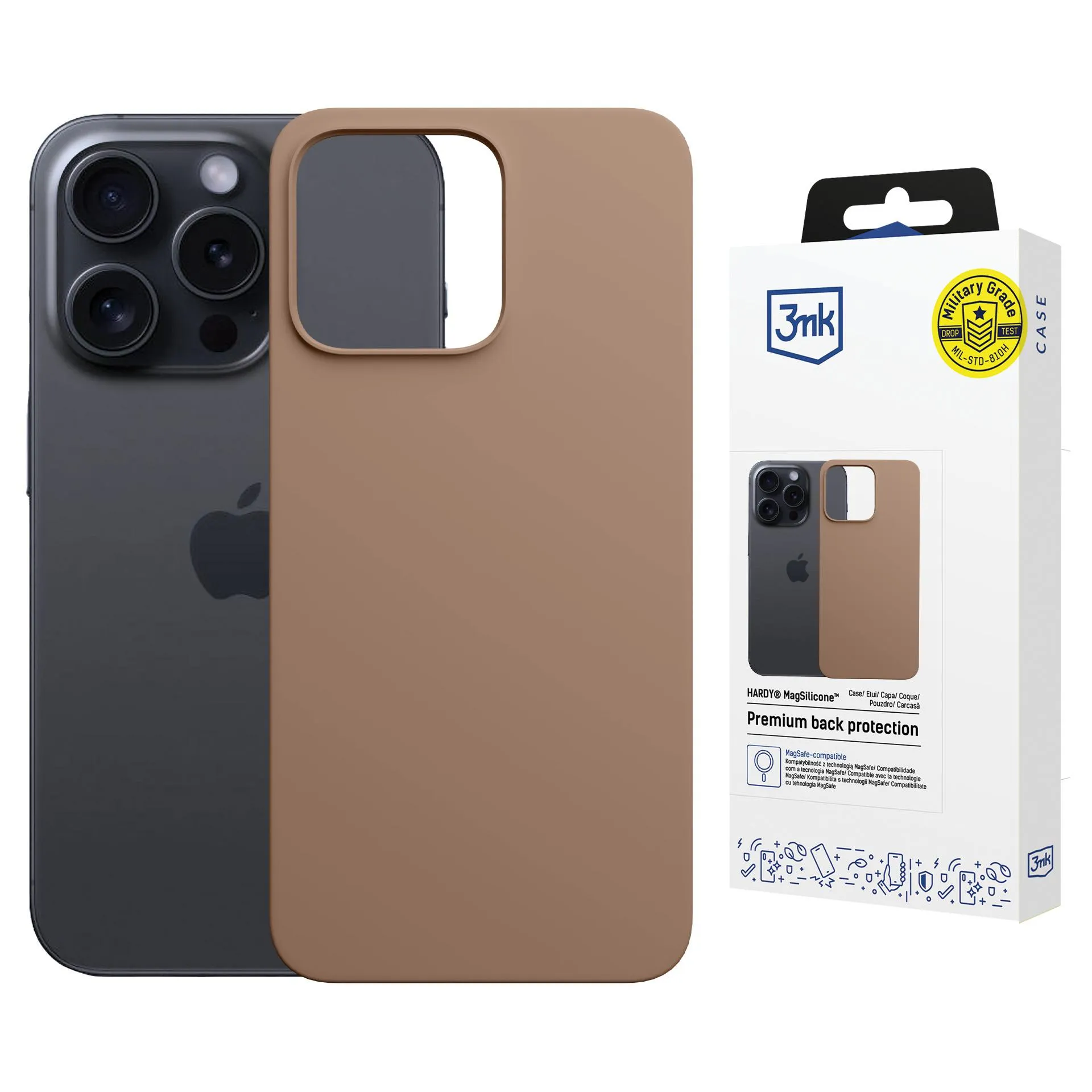Etui pentru Apple iPhone 14 Pro Max - 3mk Hardy MagSilicone Gold