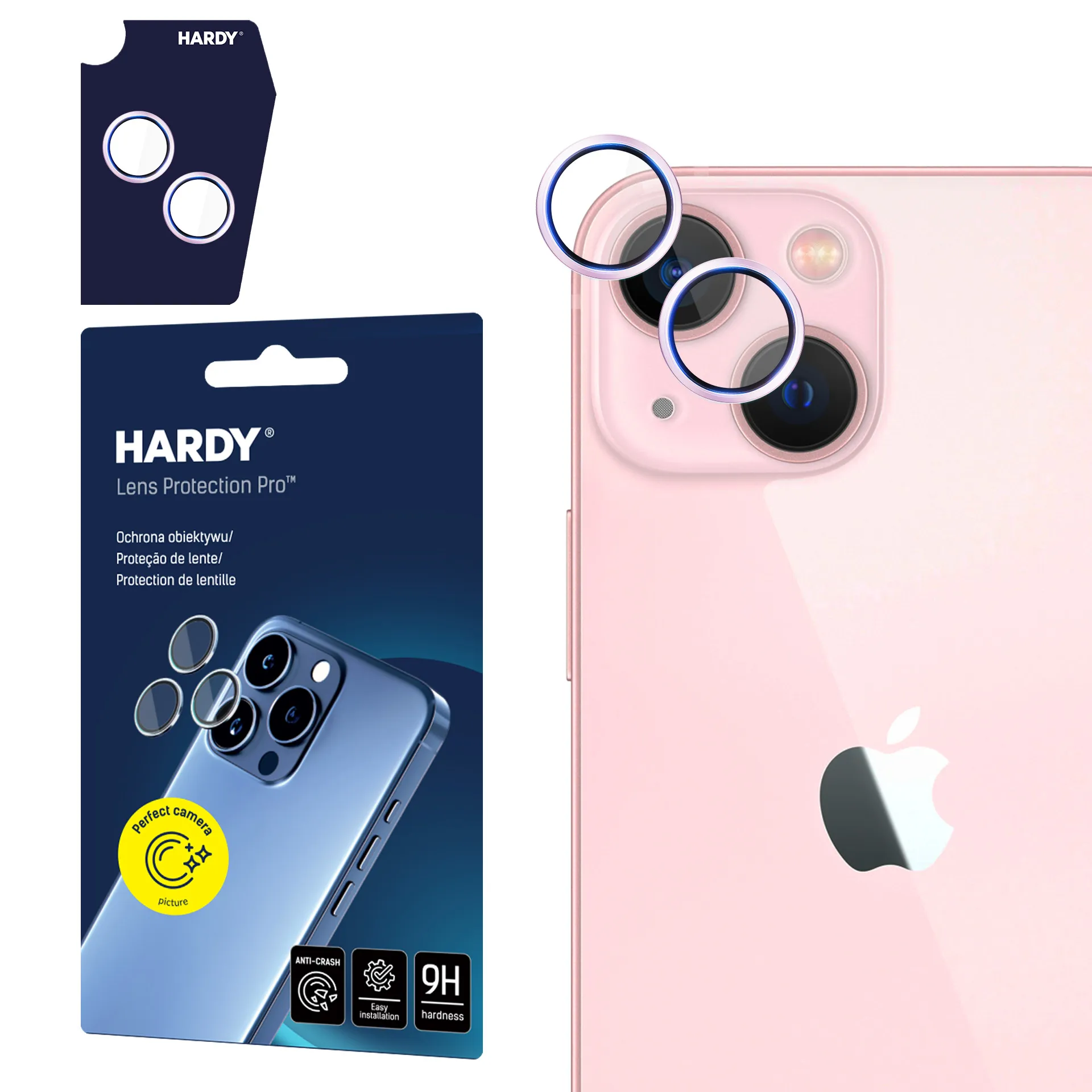 Protecția lentilei pentru Apple iPhone 15 Pro - 3mk HARDY Lens Protection Pro