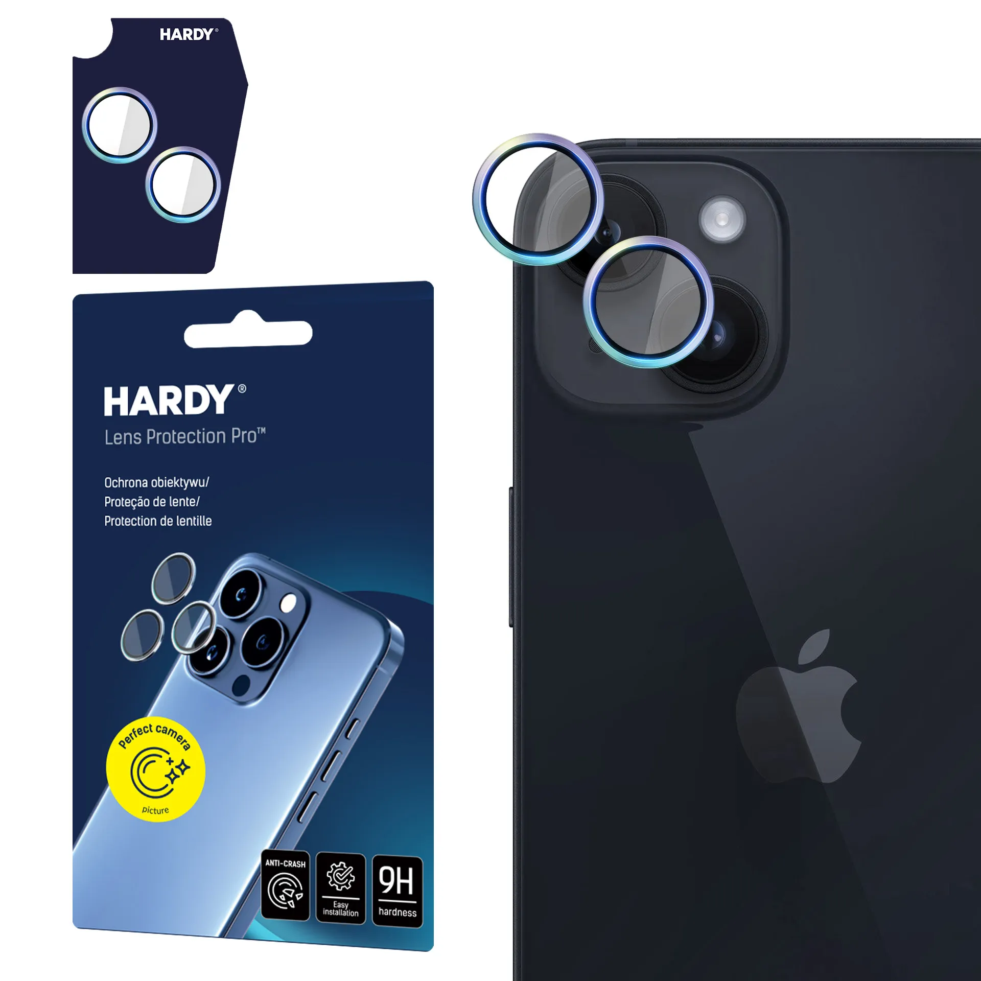 Protecția lentilei pentru Apple iPhone 15 Pro - 3mk HARDY Lens Protection Pro