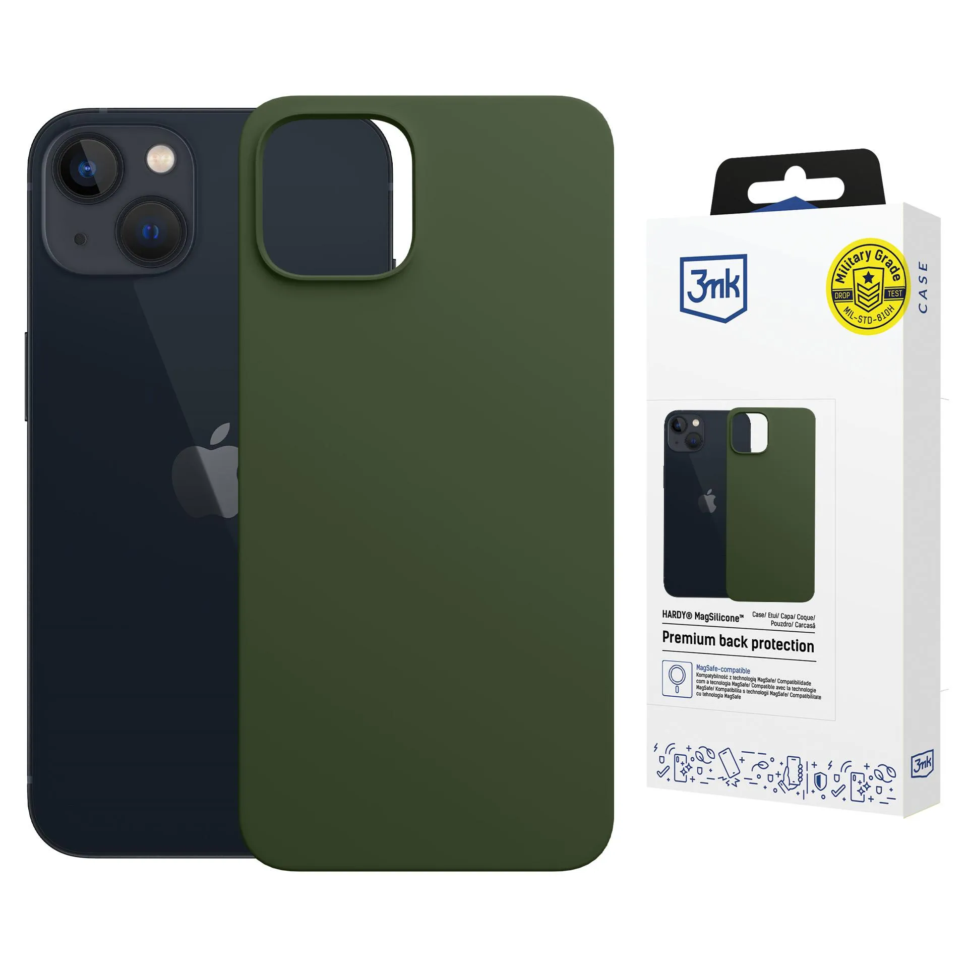 Husă pentru Apple iPhone 15 - 3mk Hardy MagSilicone Alpine Green