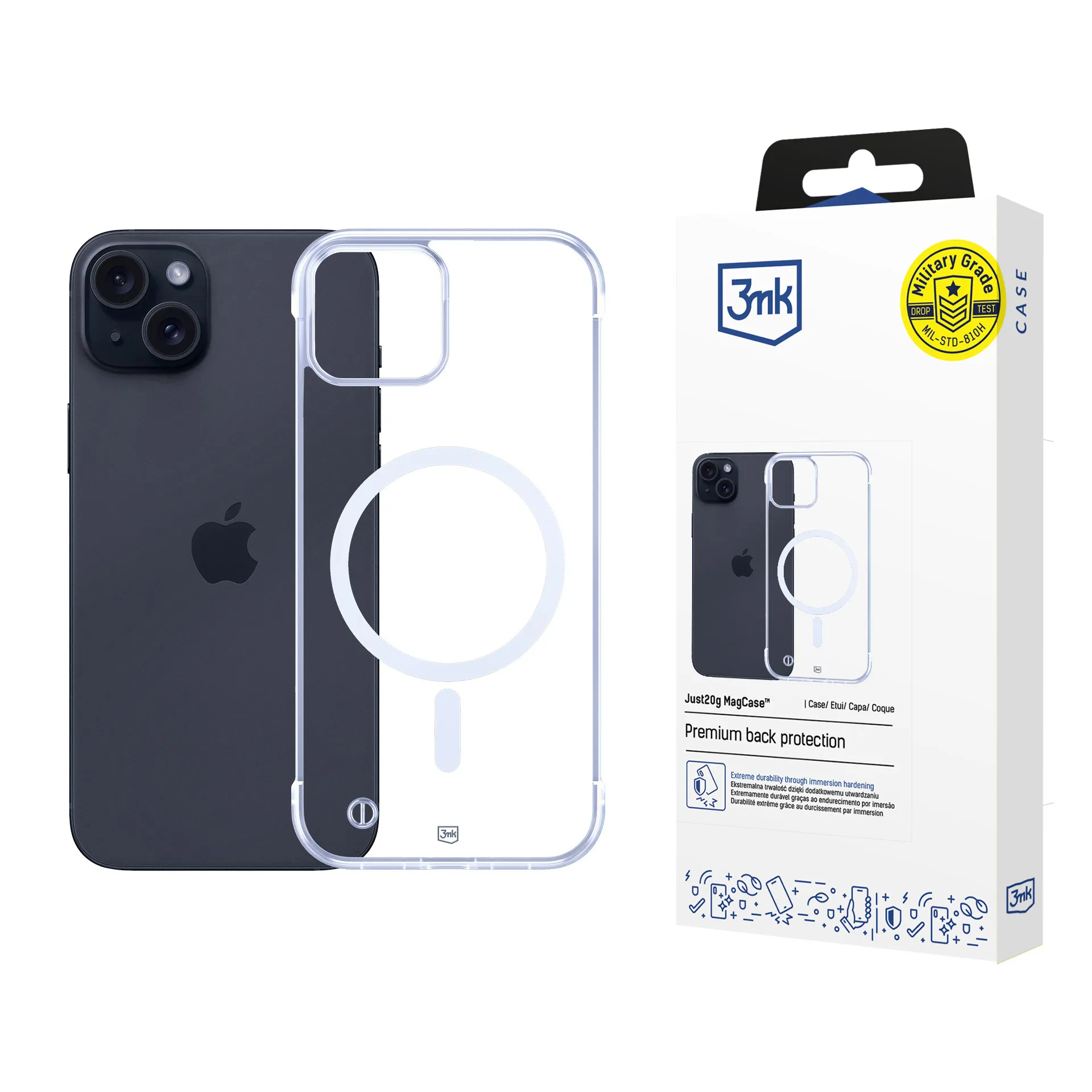 Husă ultralight pentru Apple iPhone 15 - 3mk Just20g MagCase™