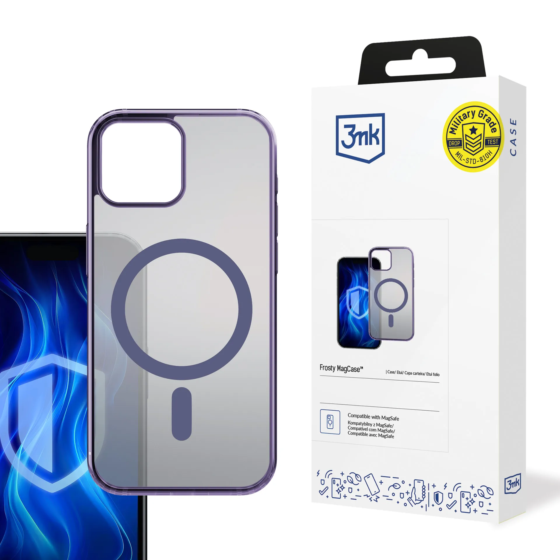 Husă pentru Apple iPhone 15 Plus - 3mk Frosty MagCase Purple