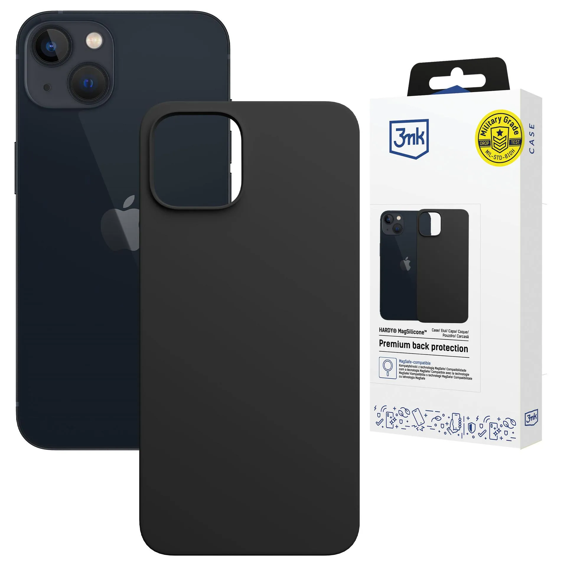 Etui pentru Apple iPhone 15 Plus - 3mk Hardy MagSilicone Graphite