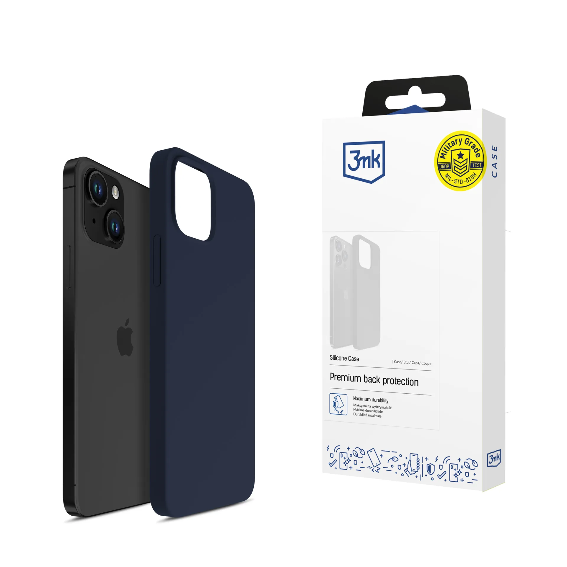 Husă pentru Apple iPhone 15 Plus - 3mk Silicone Case Dark Navy
