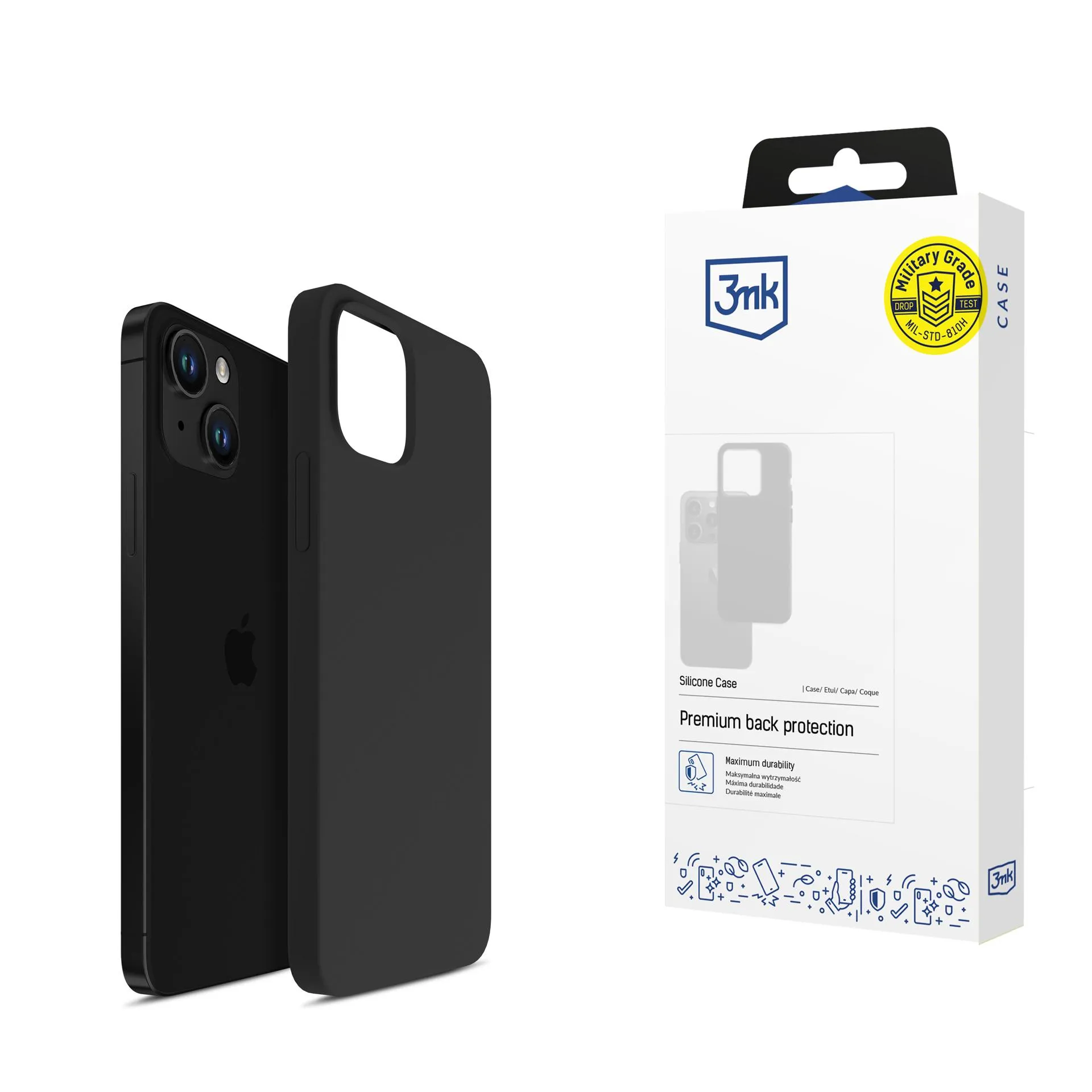 Husă pentru Apple iPhone 15 Plus - 3mk Silicone Case Black