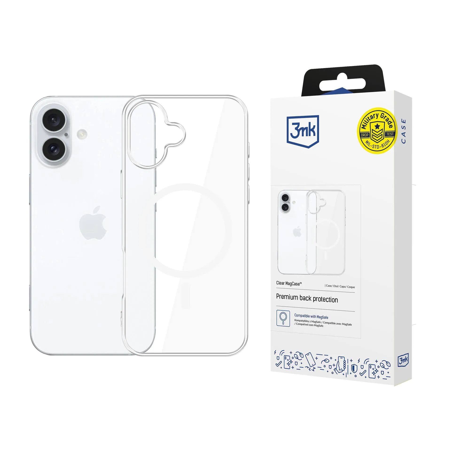 Husă pentru Apple iPhone 16 - 3mk Clear MagCase