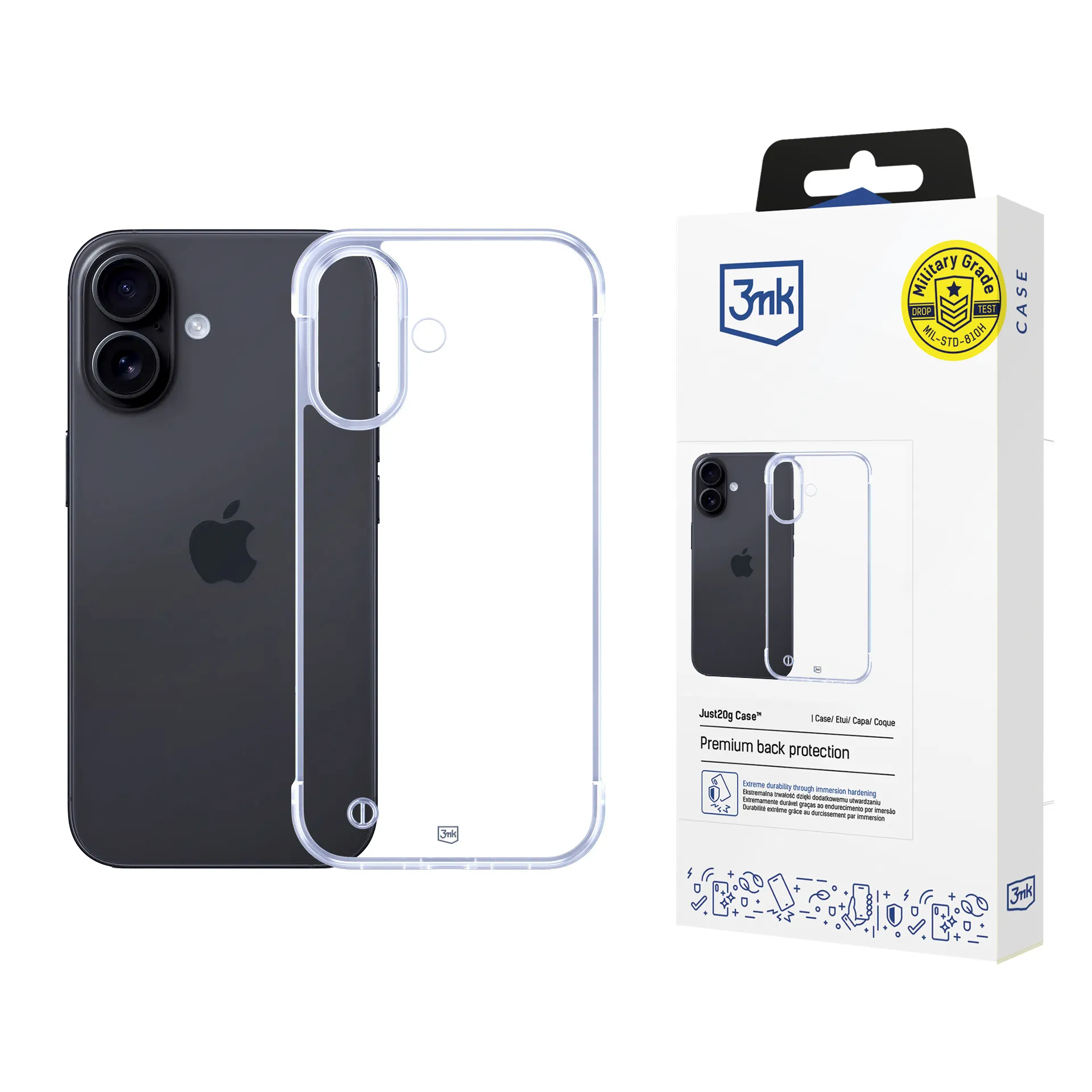 Ultraletă husă pentru Apple iPhone 16 Plus - 3mk Just20g Clear Case