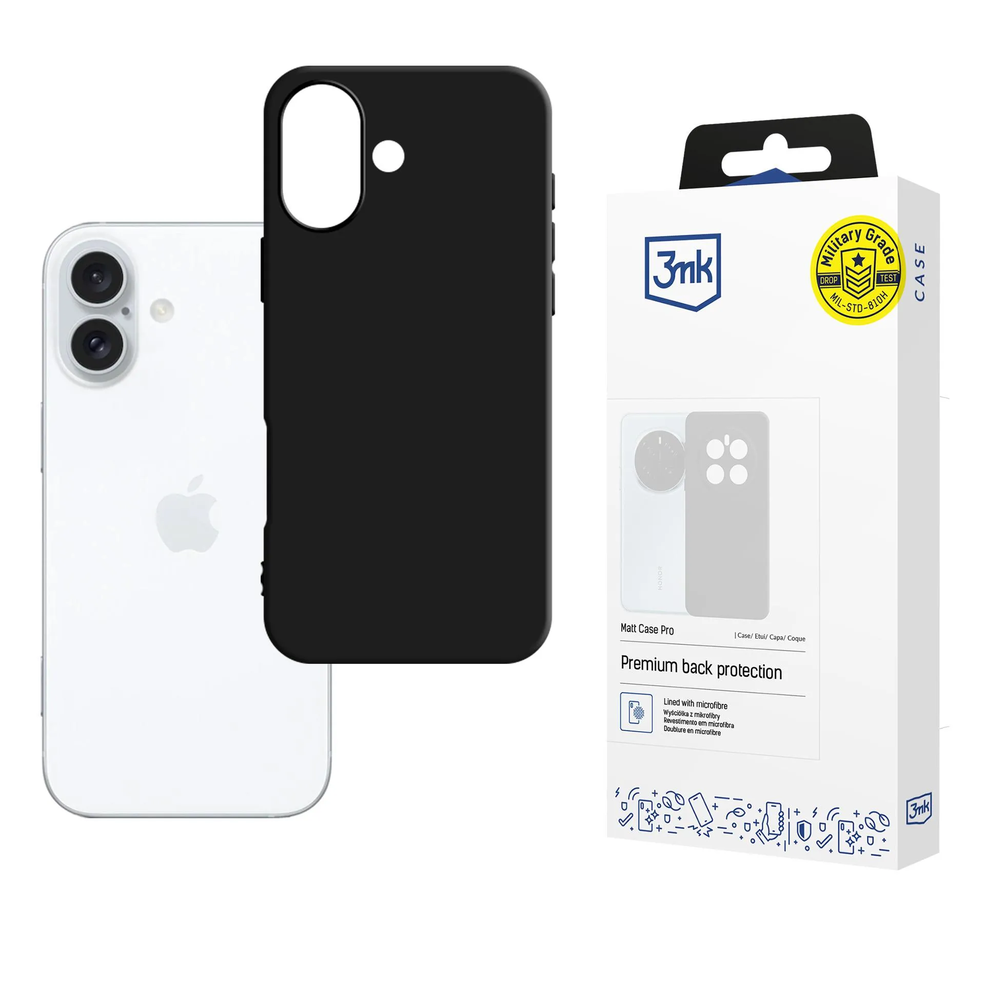 Husă pentru Apple iPhone 16 Plus - 3mk Matt Case Black