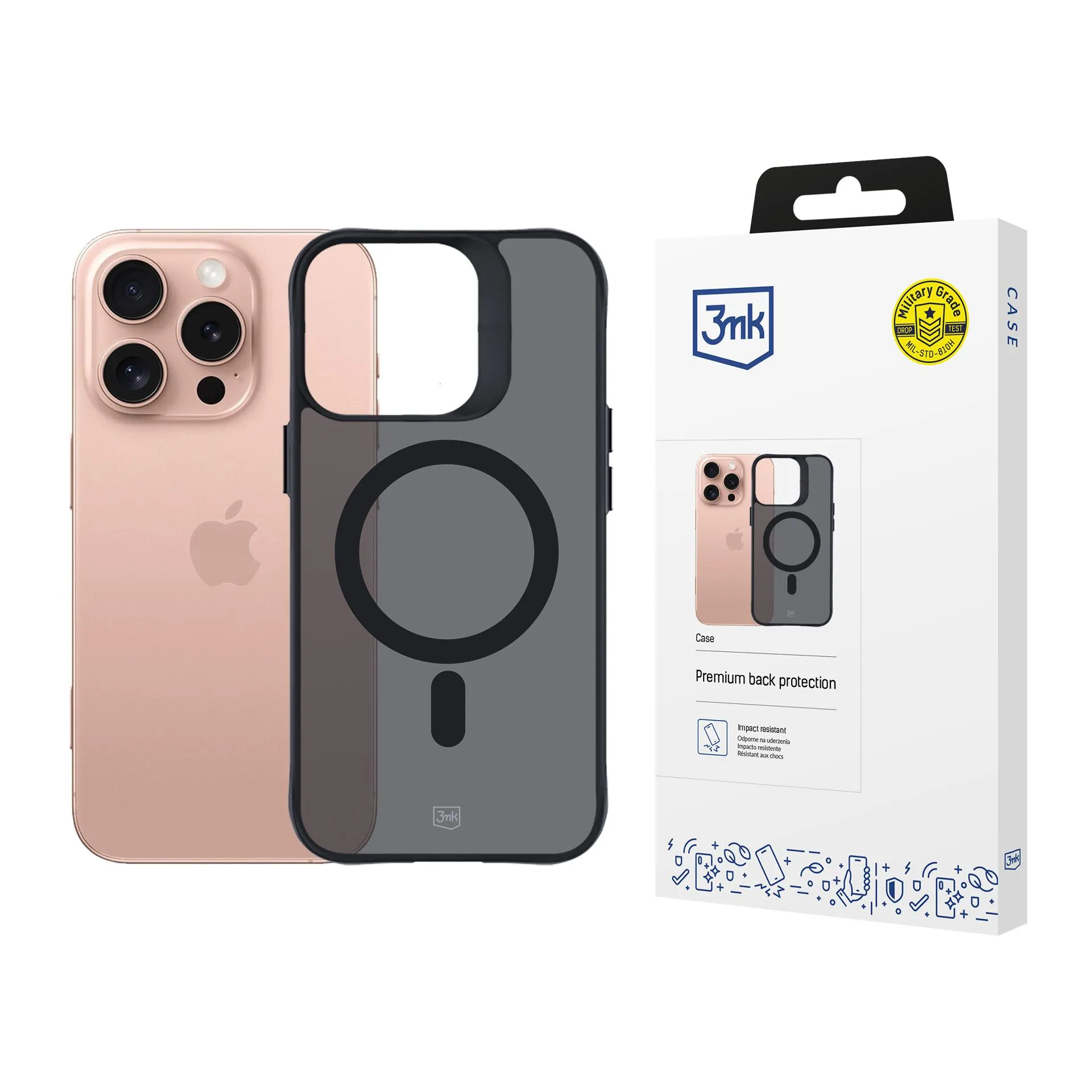 Husă pentru Apple iPhone 16 Pro - 3mk Smoke MagCase