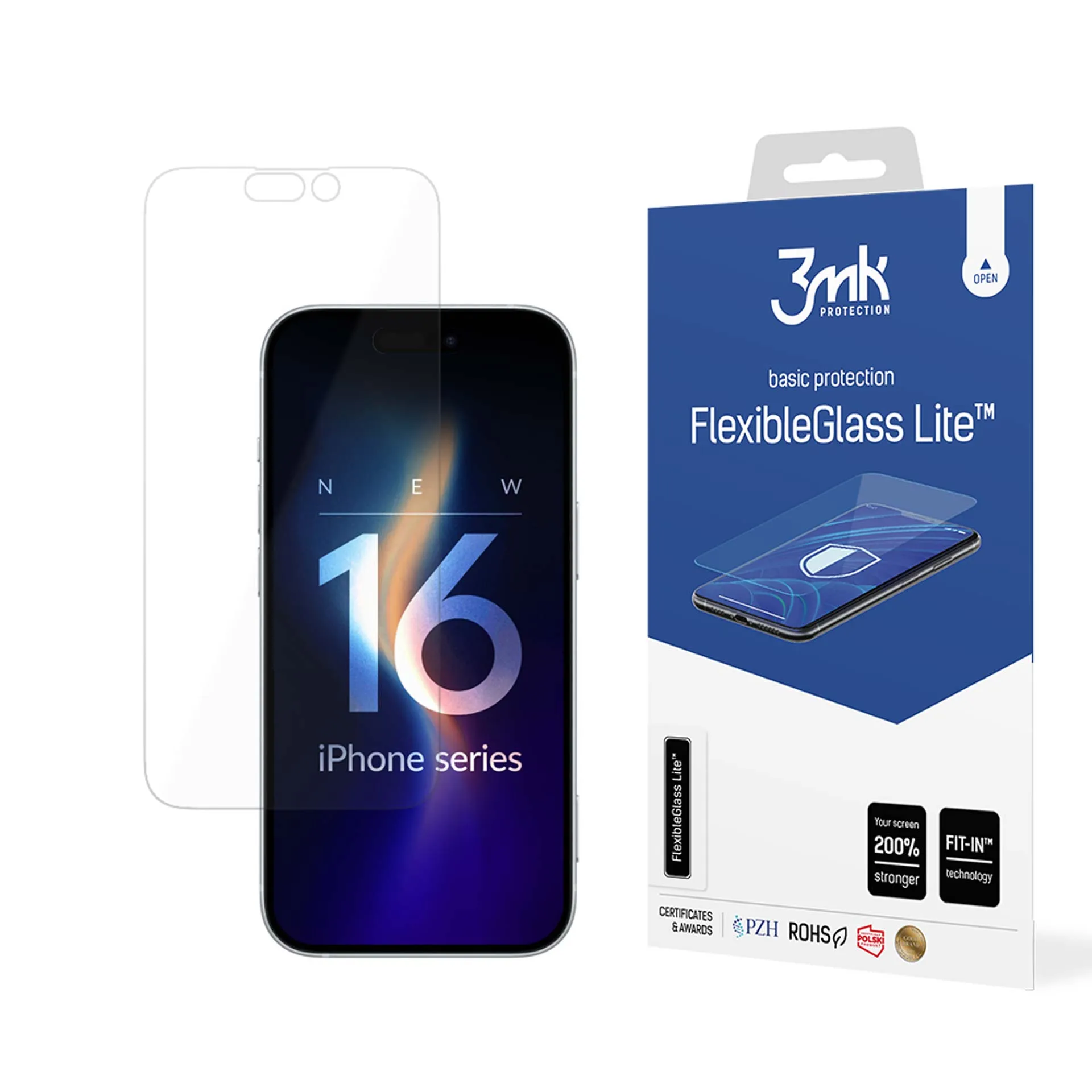 Sticlă hibridă rezistentă pe Apple iPhone 16 Pro Max - 3mk FlexibleGlass Lite