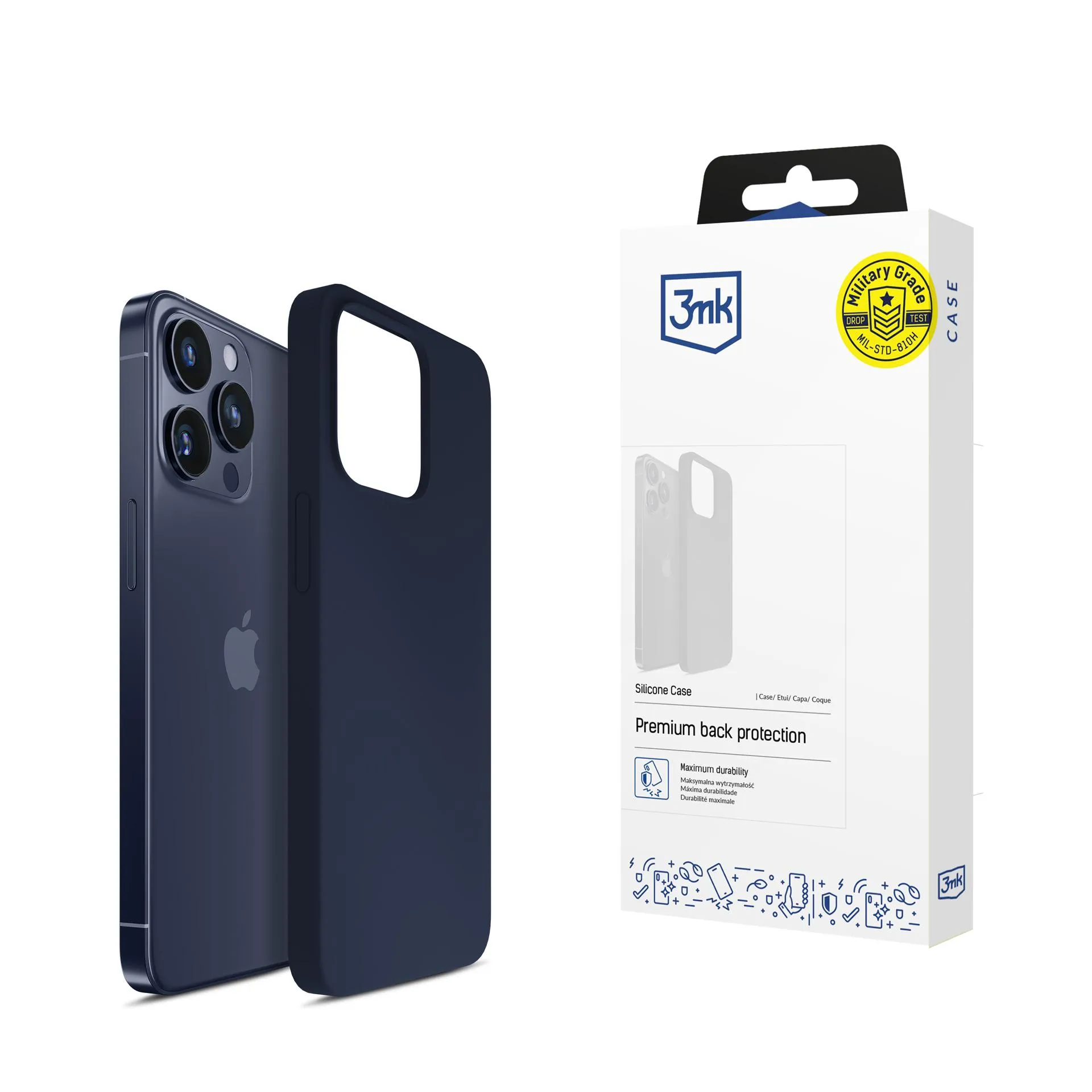 Husă pentru Apple iPhone 16 Pro Max - 3mk Silicone Case Dark Navy