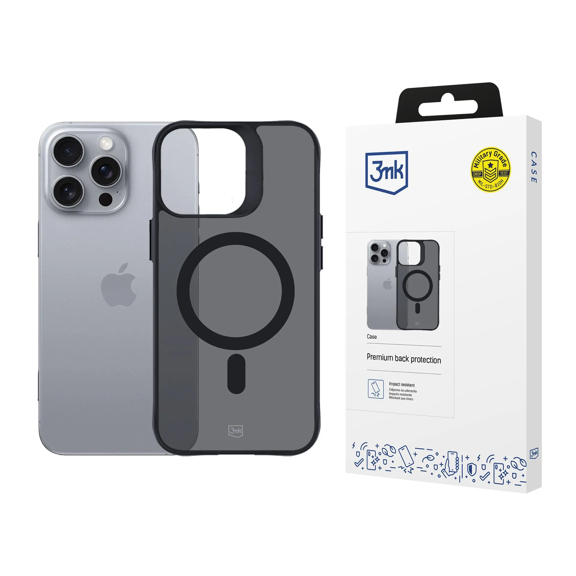 Husă pentru Apple iPhone 16 Pro Max - 3mk Smoke MagCase