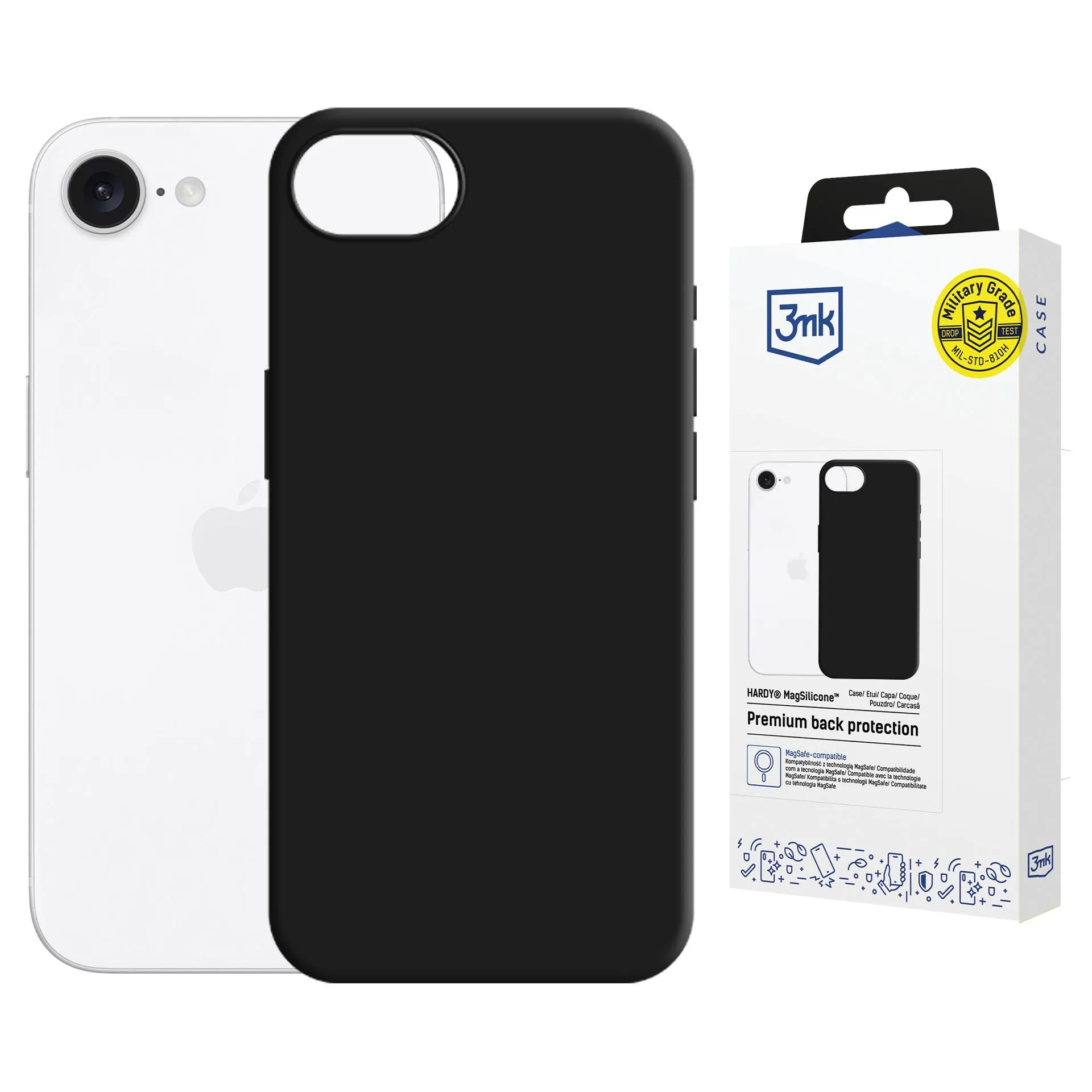 Husa pentru Apple iPhone 16E - 3mk Hardy MagSilicone Negru