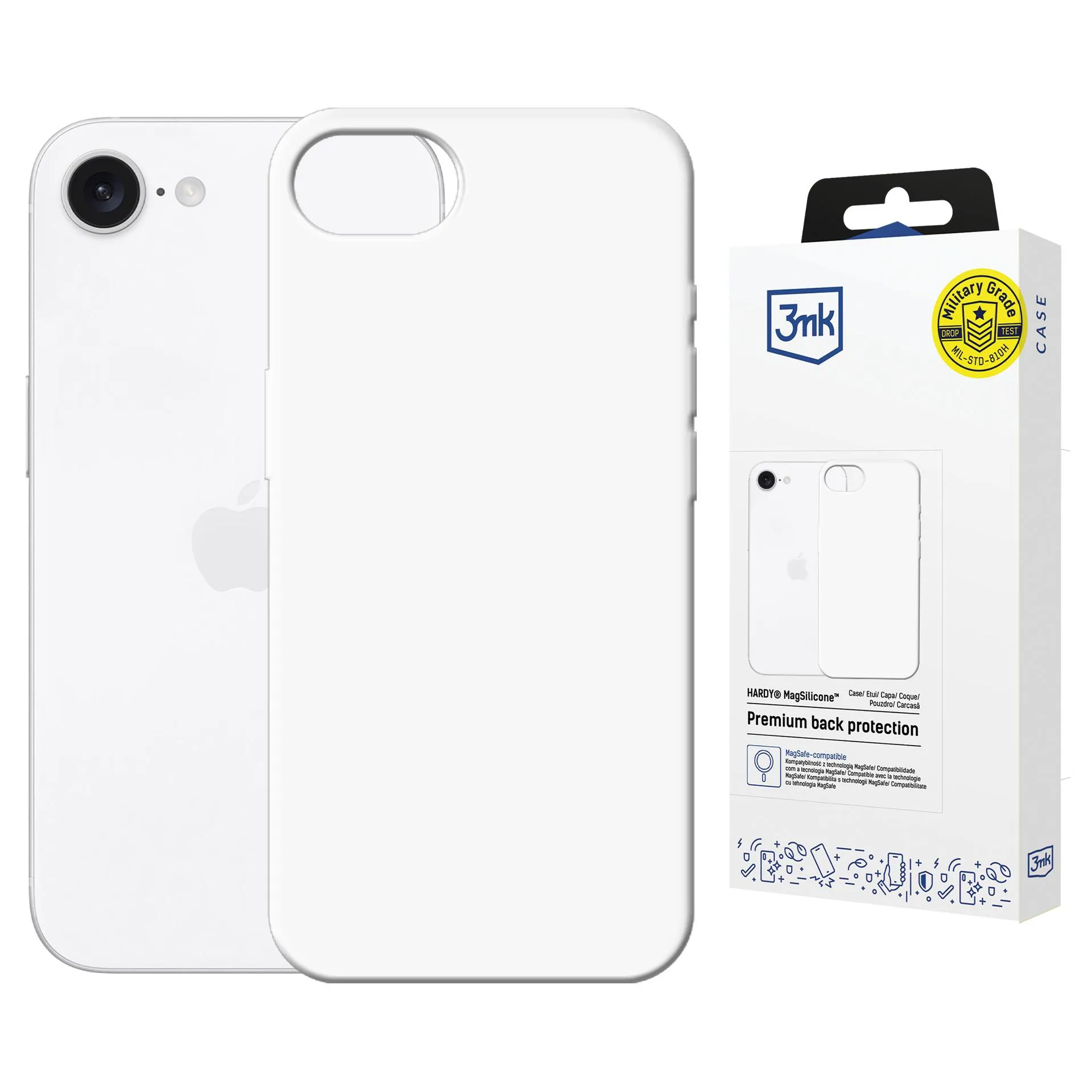 Husa pentru Apple iPhone 16E - 3mk Hardy MagSilicone Alb