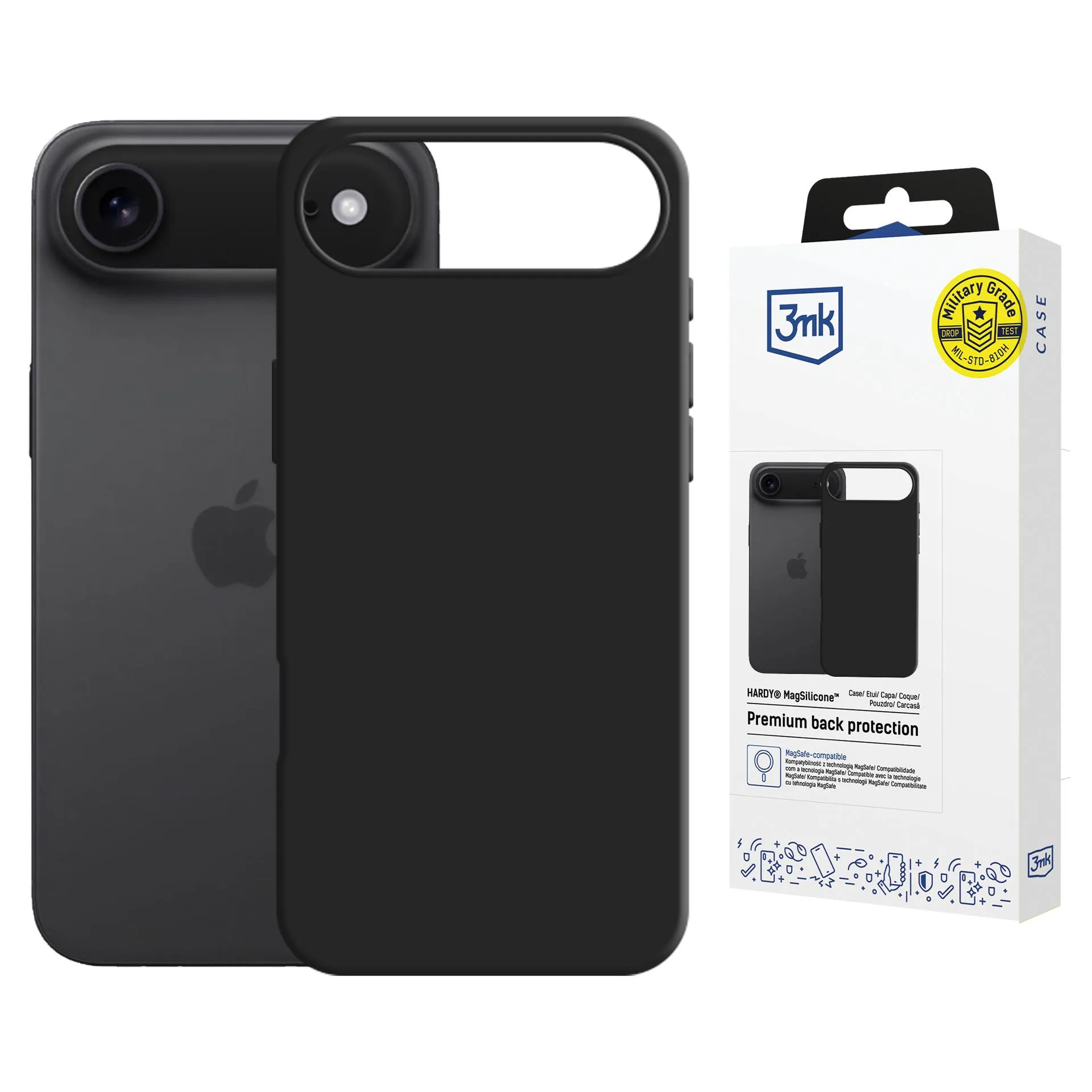 Etui pentru Apple iPhone 17 Air - 3mk Hardy MagSilicone Graphite