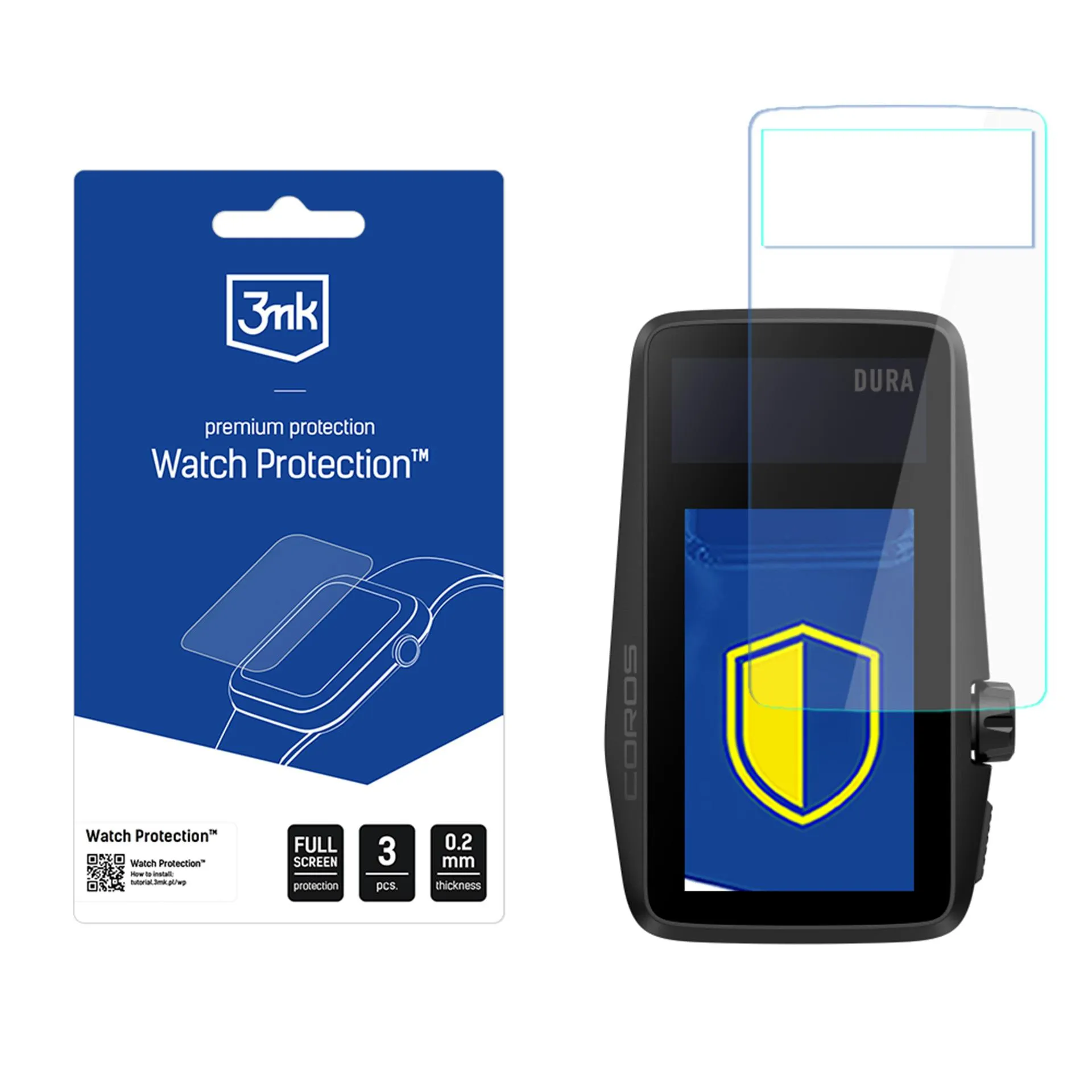 Protecție din sticlă pentru ecranul smartwatch Coros Dura - 3mk Watch Protection