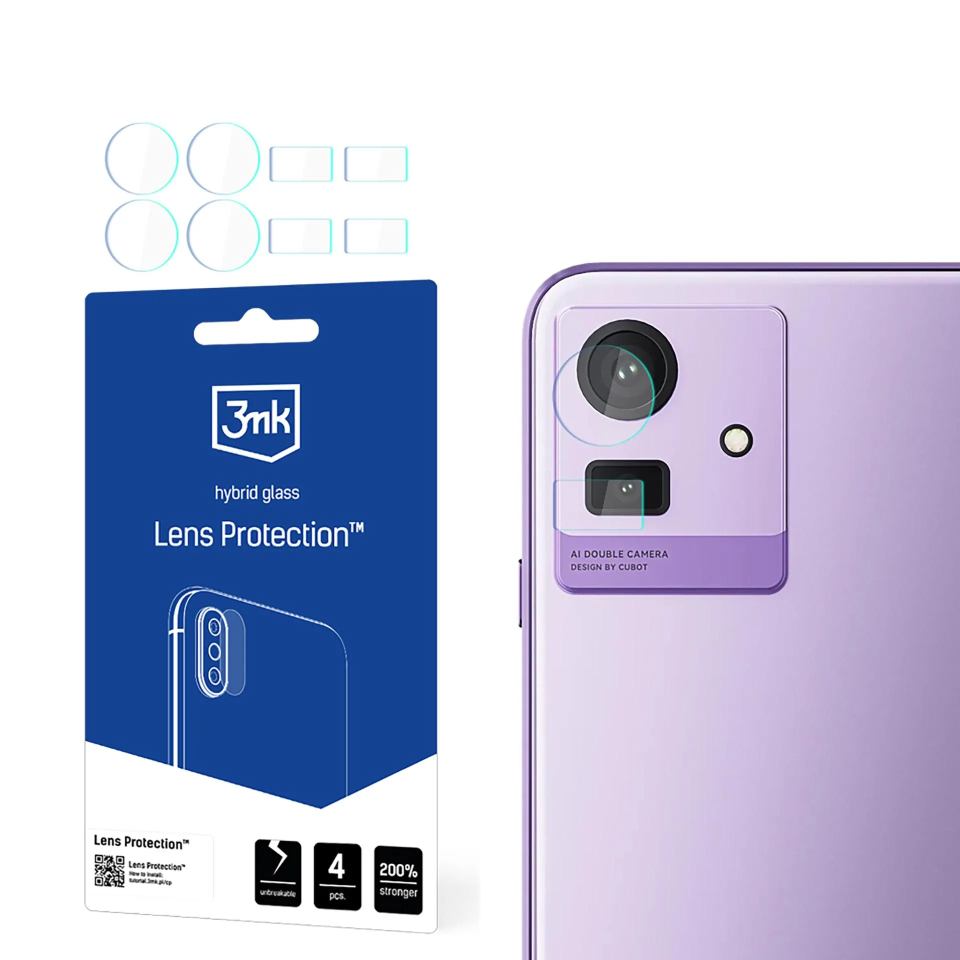 Sticlă pentru obiectivul aparatului foto pentru Cubot Note 50 - Protecția lentilelor 3mk