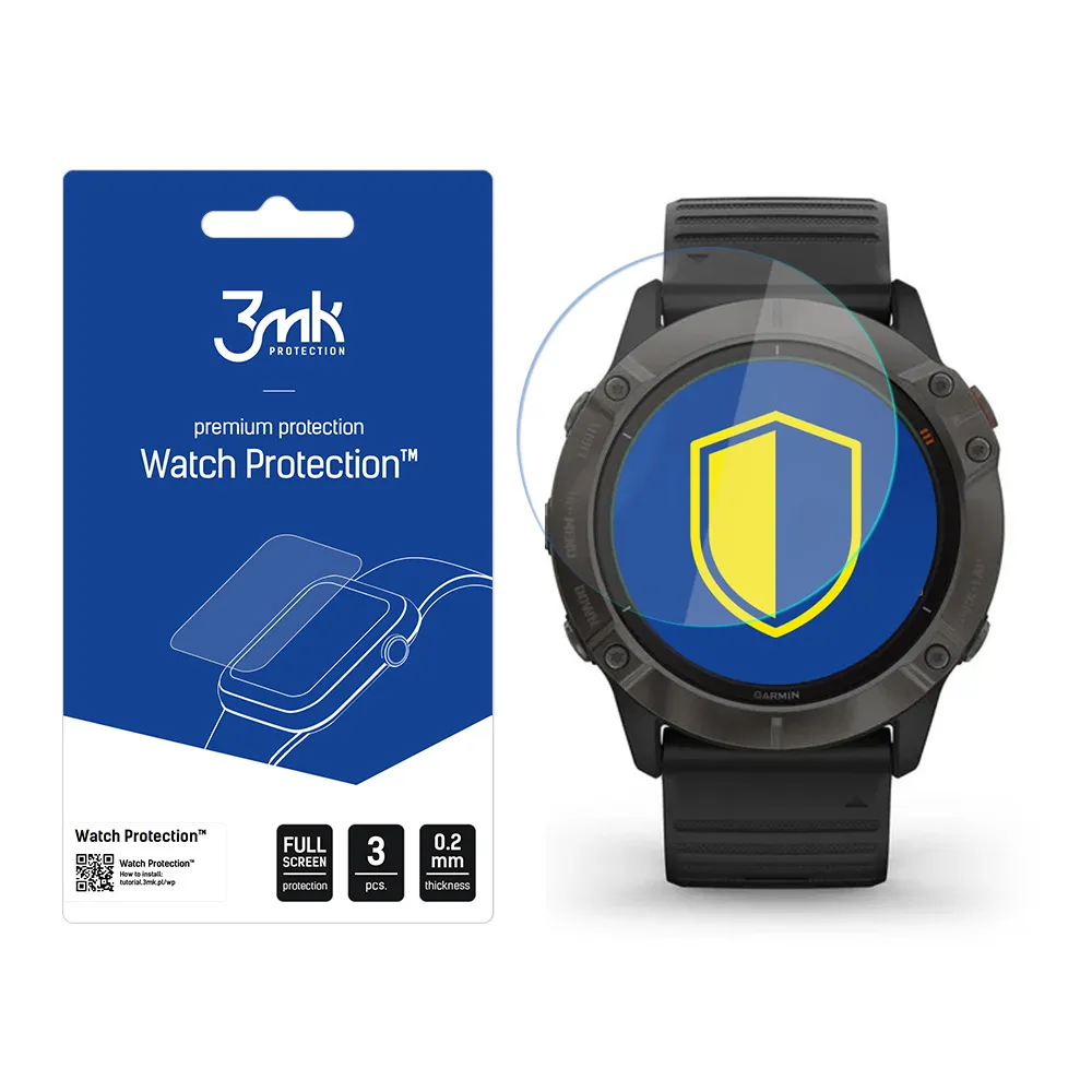 Protecție din sticlă pentru ecranul smartwatch Garmin Fenix 6X Pro - 3mk Watch Protection