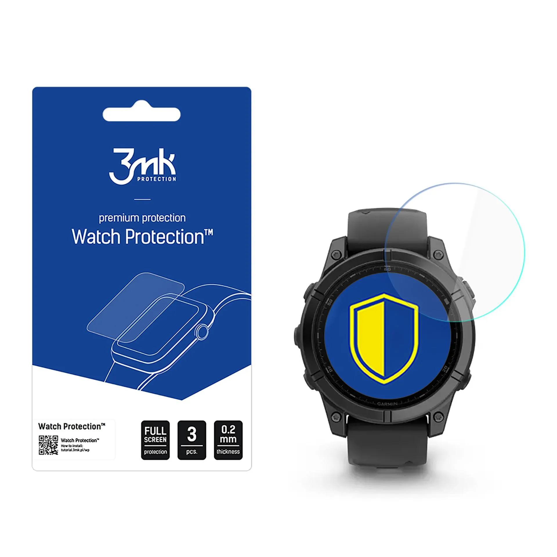 Protecție din sticlă pentru ecranul smartwatch Garmin Fenix E 47mm - 3mk Watch Protection