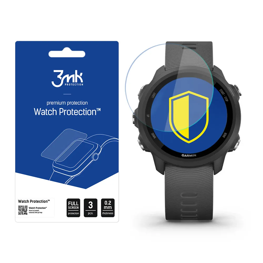 Protecție din sticlă pentru ecranul smartwatch Garmin Forerunner 245 - 3mk Watch Protection