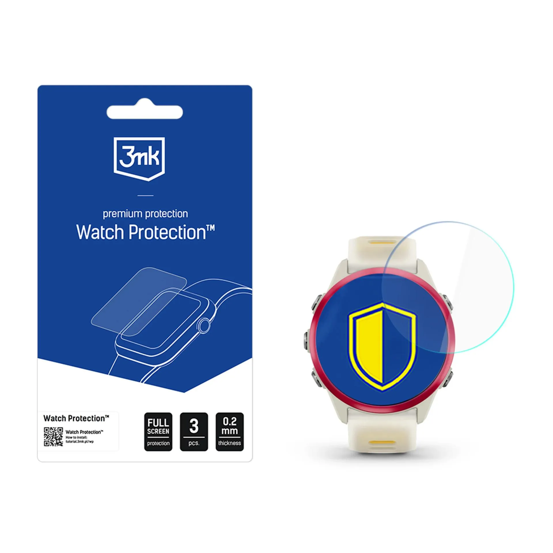Folie de protecție pentru ecranul smartwatchului Garmin Forerunner 570 (42mm) - Protecție 3mk Watch