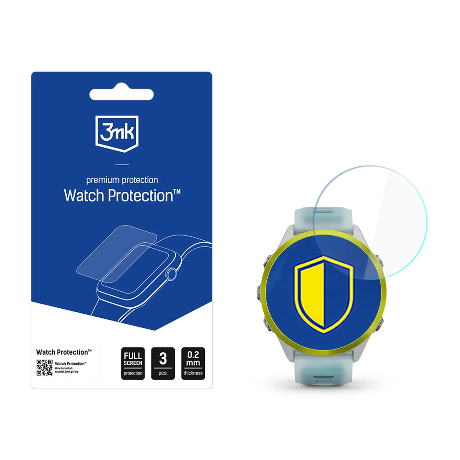 Folie de protecție pentru ecranul smartwatchului Garmin Forerunner 570 (47mm) - Protecție 3mk Watch
