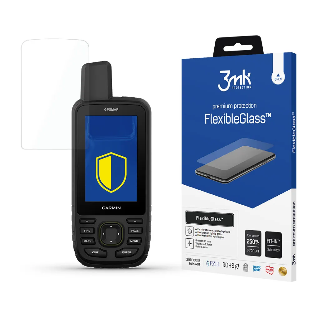 Sticlă hibrid rezistentă la rupere pe Garmin GPSMAP 67 - 3mk FlexibleGlass™
