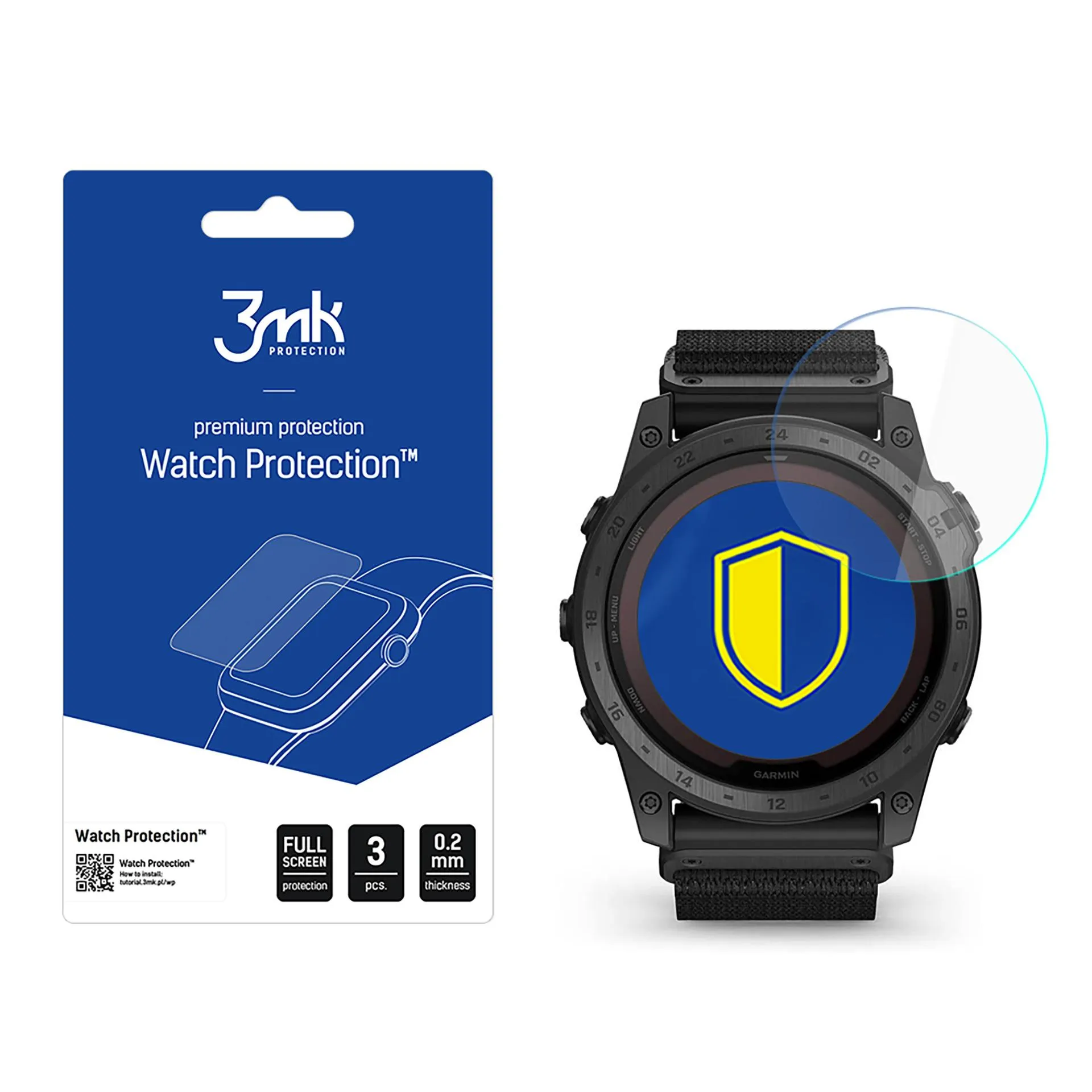 Protecție din sticlă pentru ecranul smartwatch Garmin Tactix 7 Pro - 3mk Watch Protection
