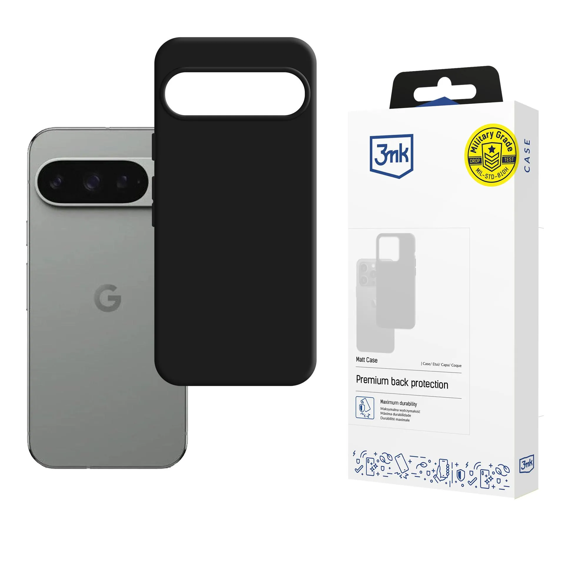Carcasă pentru Google Pixel 10/Google Pixel 10 Pro - 3mk Matt Case Negru