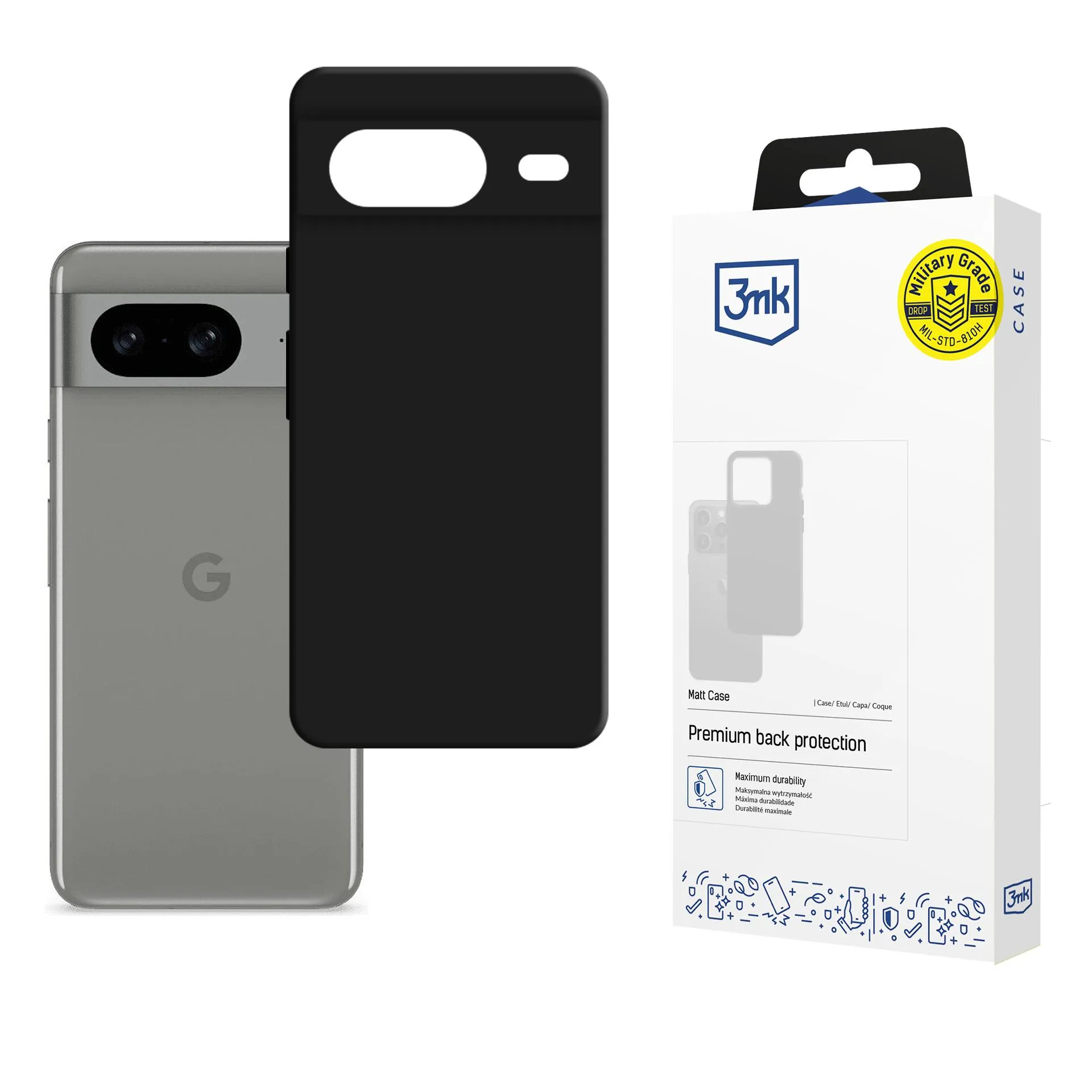 Carcasă pentru Google Pixel 8 5G - 3mk Matt Case Negru