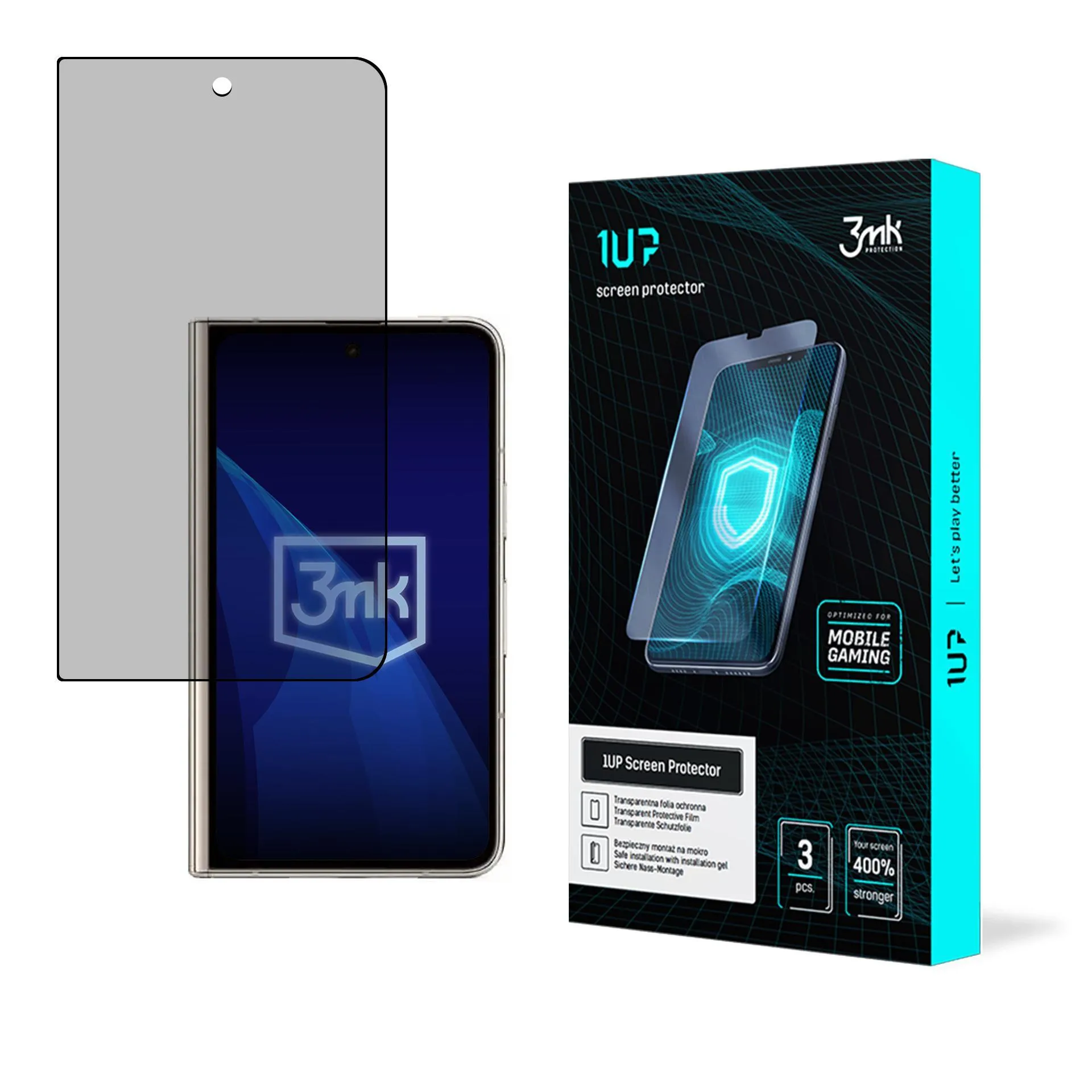 Folie de protec?ie pentru Google Pixel Fold (front) - protector de ecran 3mk 1UP (3 bucă?i)