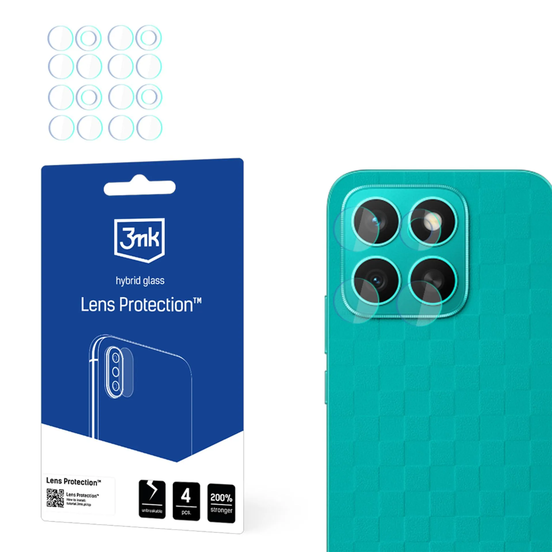 Sticlă pentru obiectivul aparatului foto pentru Honor X8c - Protecția lentilelor 3mk