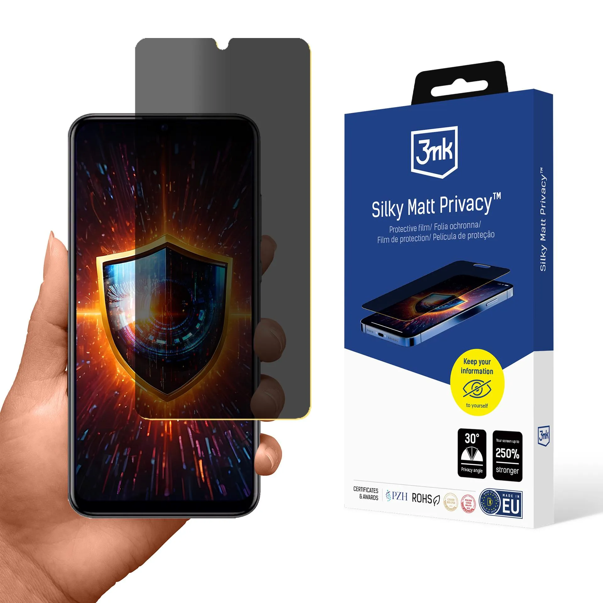 Folie de privatizare pentru Huawei P30 - 3mk Silky Matt Privacy
