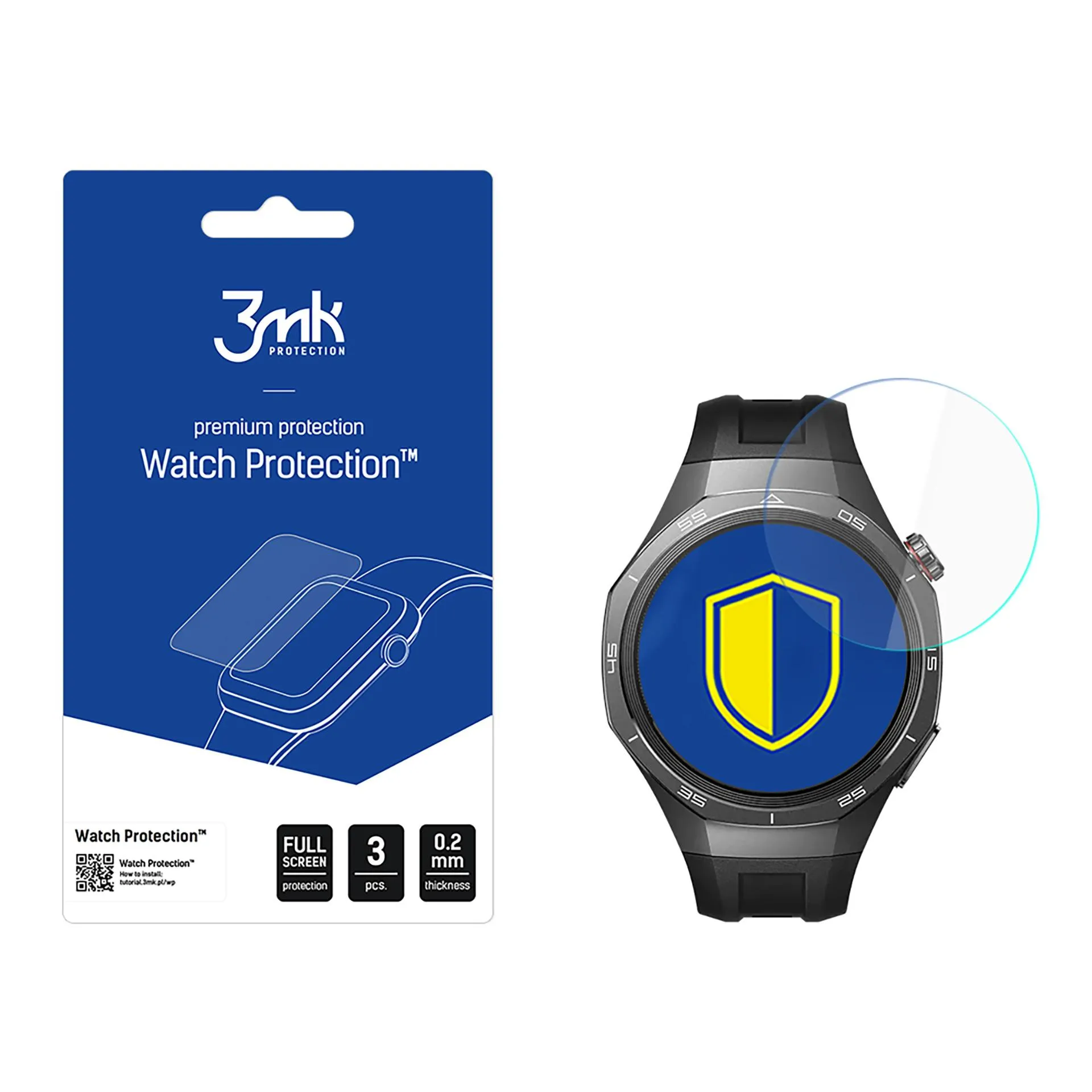 Protec?ie din sticlă pentru ecranul smartwatch Huawei Watch GT5 Pro 46mm - 3mk Watch Protection