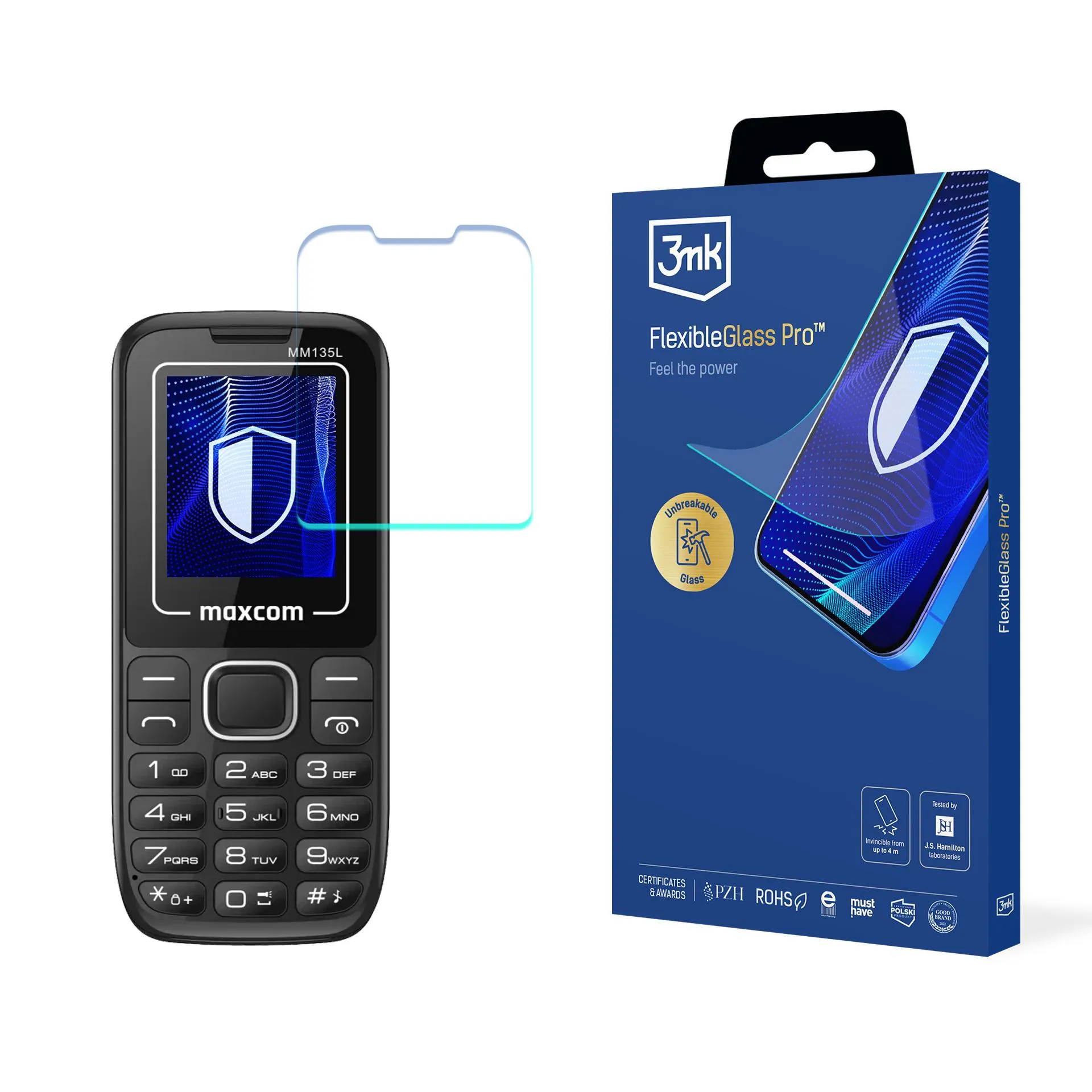 Sticlă rezistentă la spargere pentru Maxcom Classic MM135L - 3mk FlexibleGlass Pro