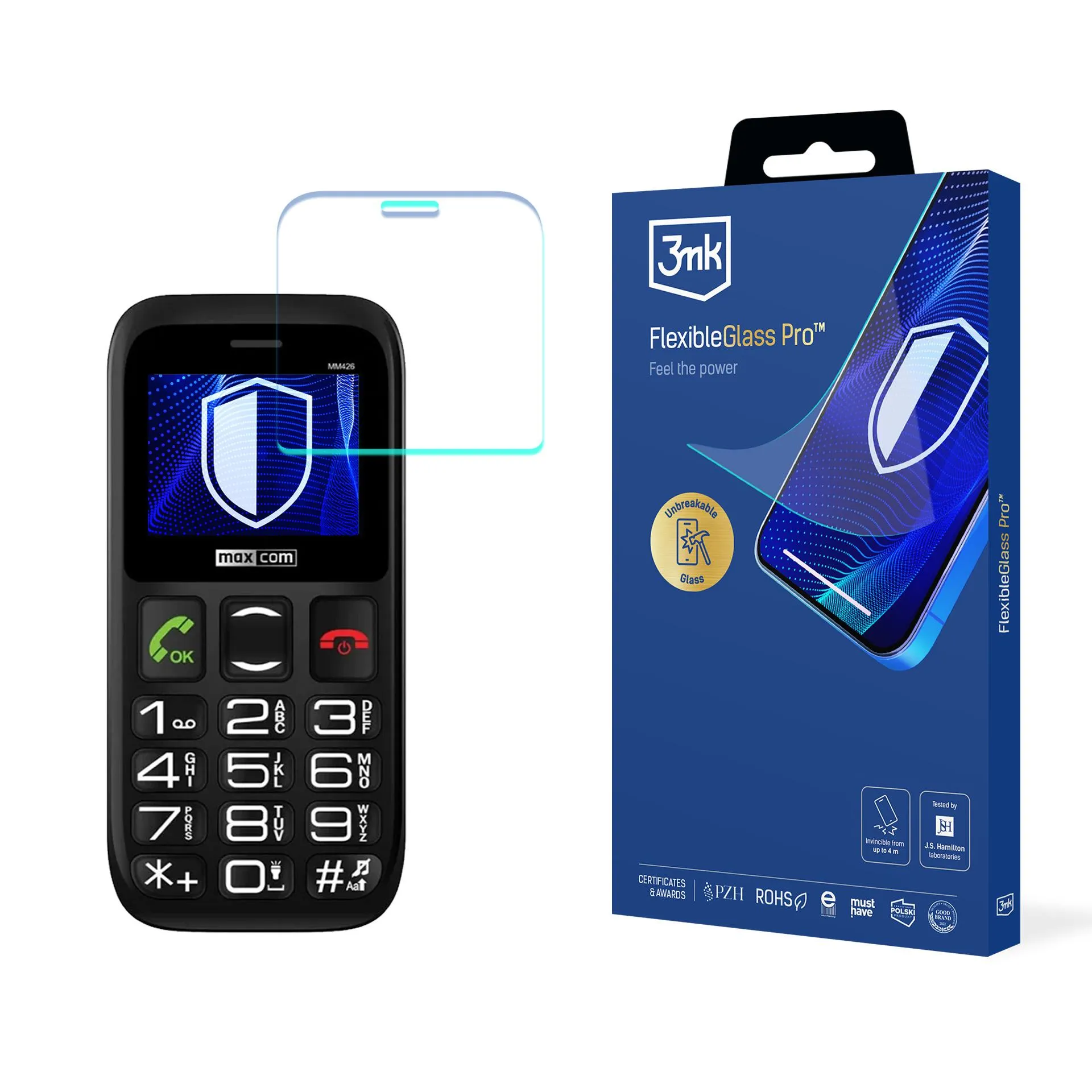 Sticlă rezistentă la spargere pentru Maxcom Comfort MM426 - 3mk FlexibleGlass Pro