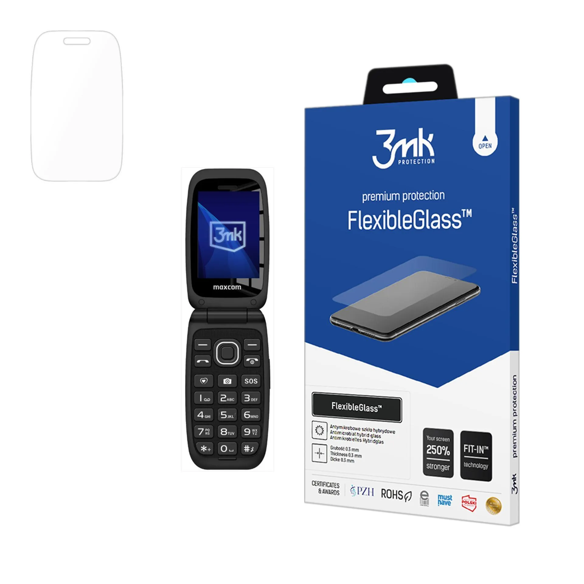 Sticlă hibridă antiefracție pentru Maxcom Comfort MM828 - 3mk FlexibleGlass™