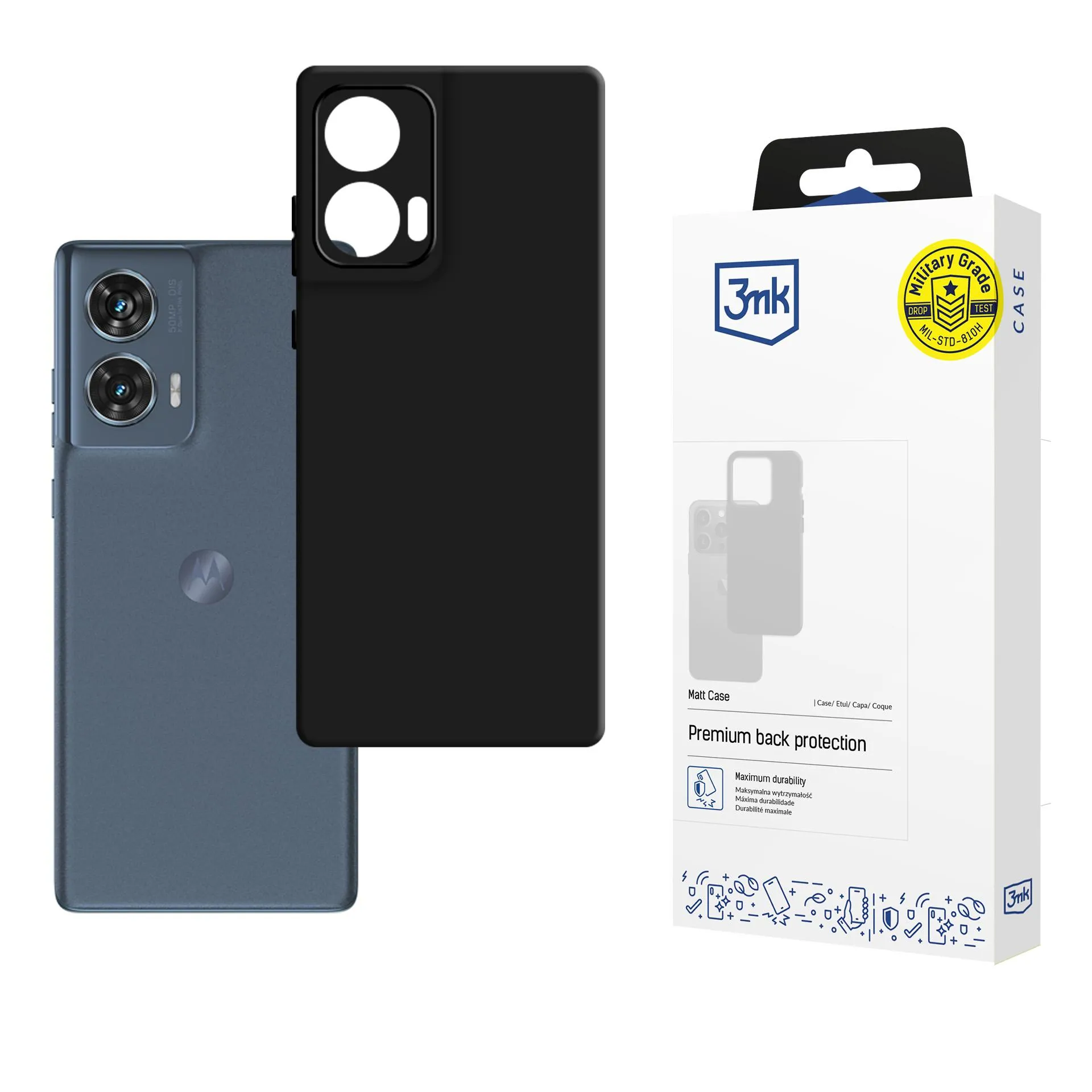 Carcasă pentru Motorola Moto Edge 50 Fusion - 3mk Matt Case Negru
