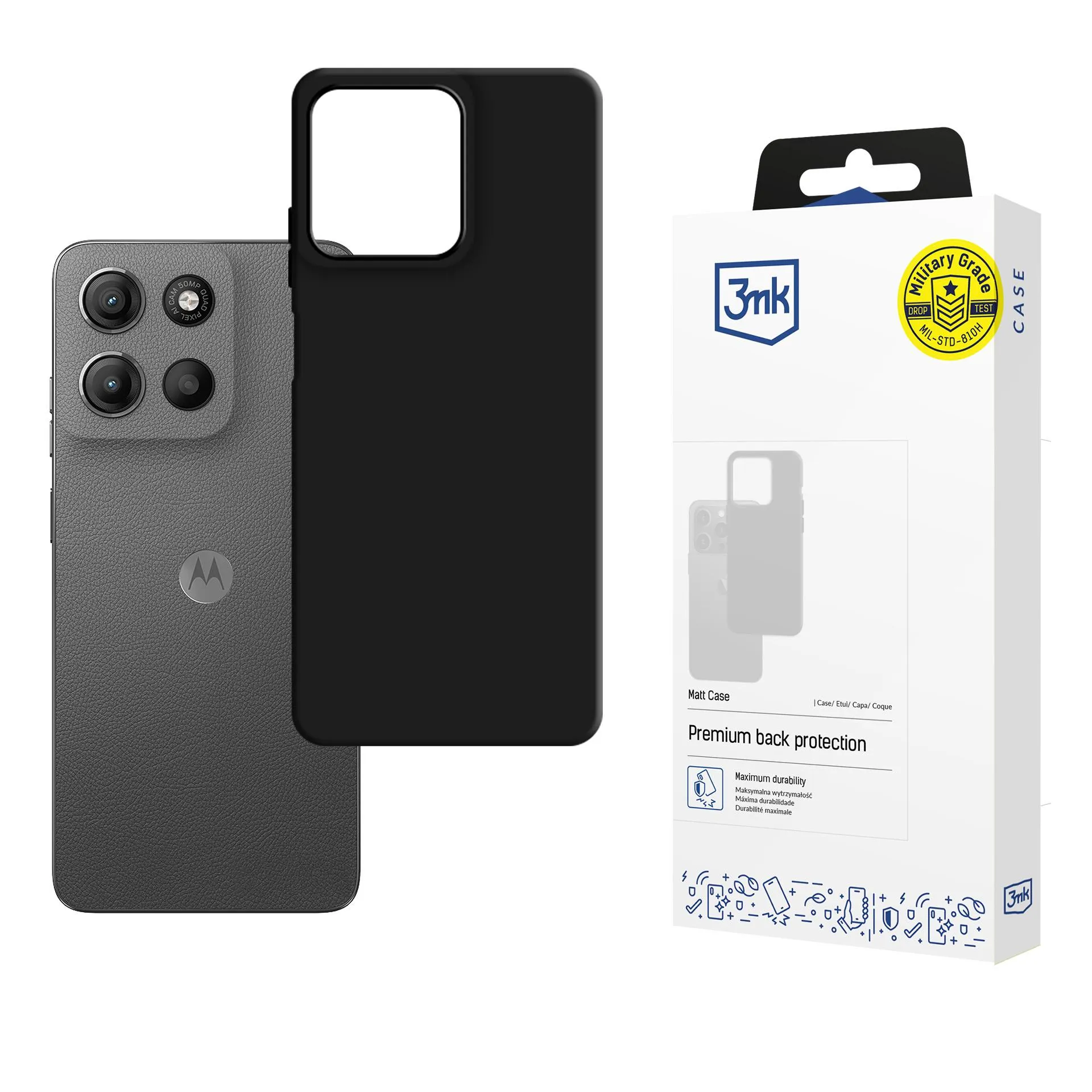 Carcasă pentru Motorola Moto G15 / G15 Power - 3mk Matt Case Negru
