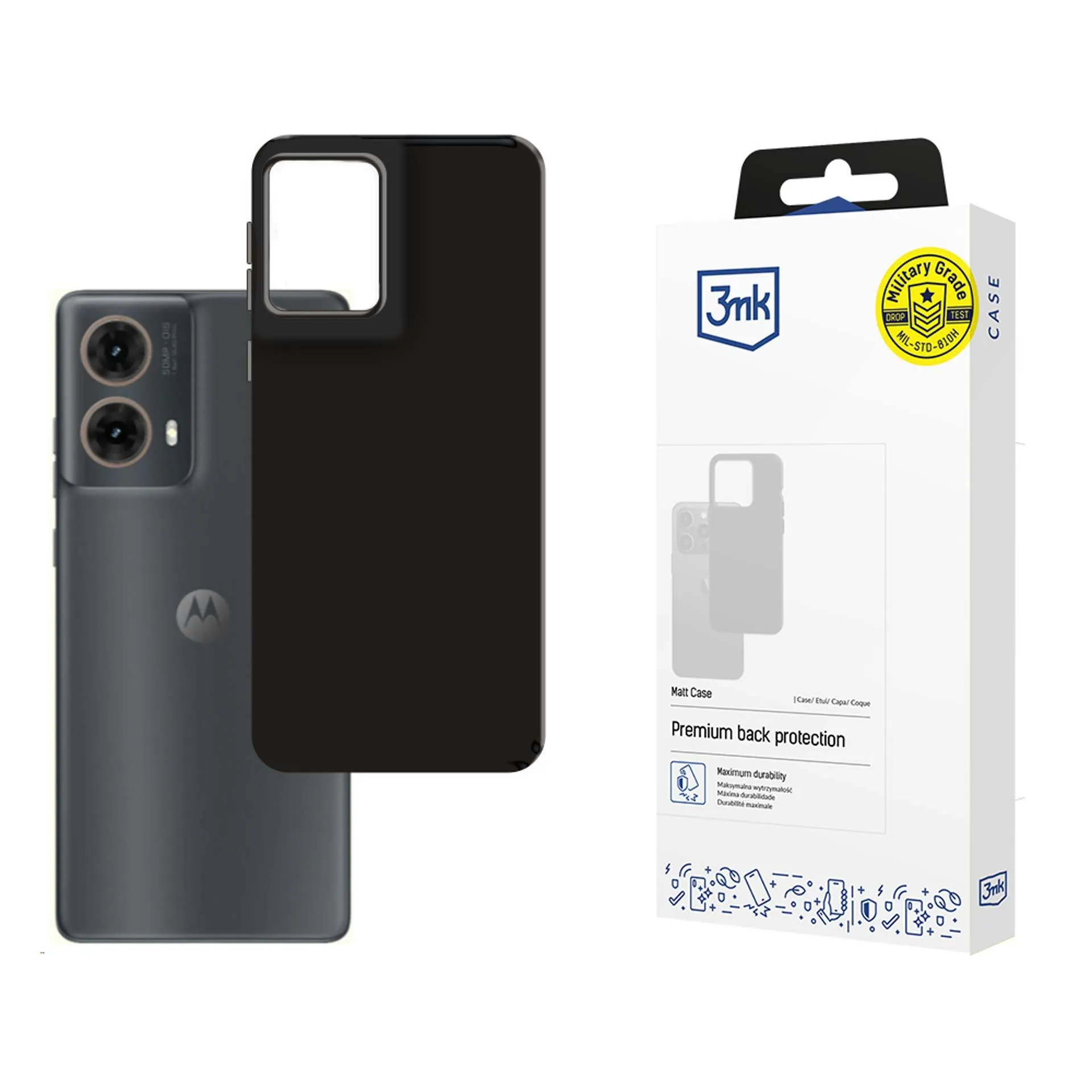 Carcasă pentru Motorola Moto G85 - 3mk Matt Case Negru