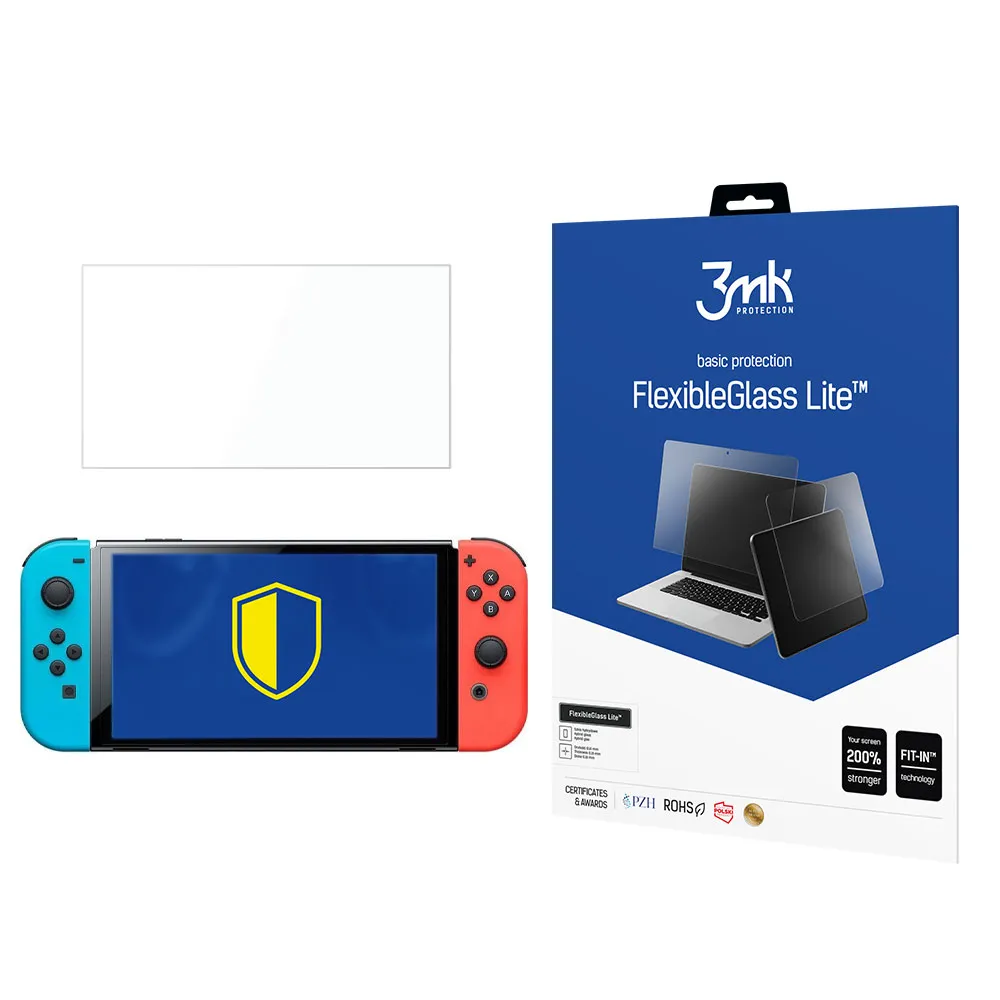 Sticlă hibridă anti-crăpare pentru Nintendo Switch Oled - 3mk FlexibleGlass Lite