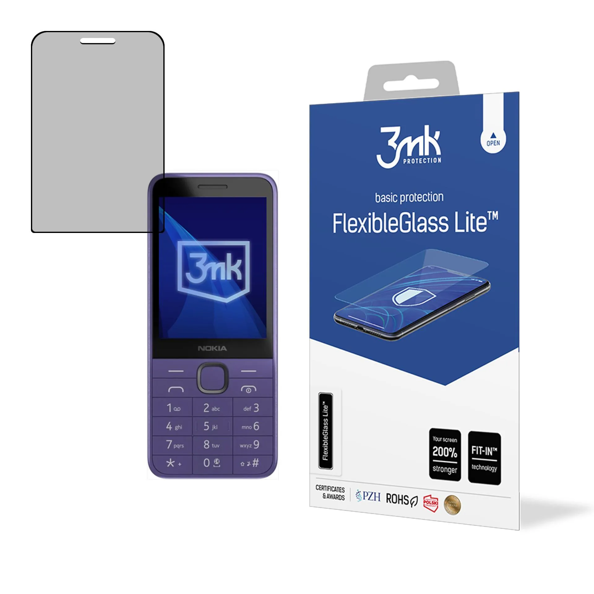 Sticlă hibridă rezistentă pe Nokia 235 4G / 215 4G - 3mk FlexibleGlass Lite