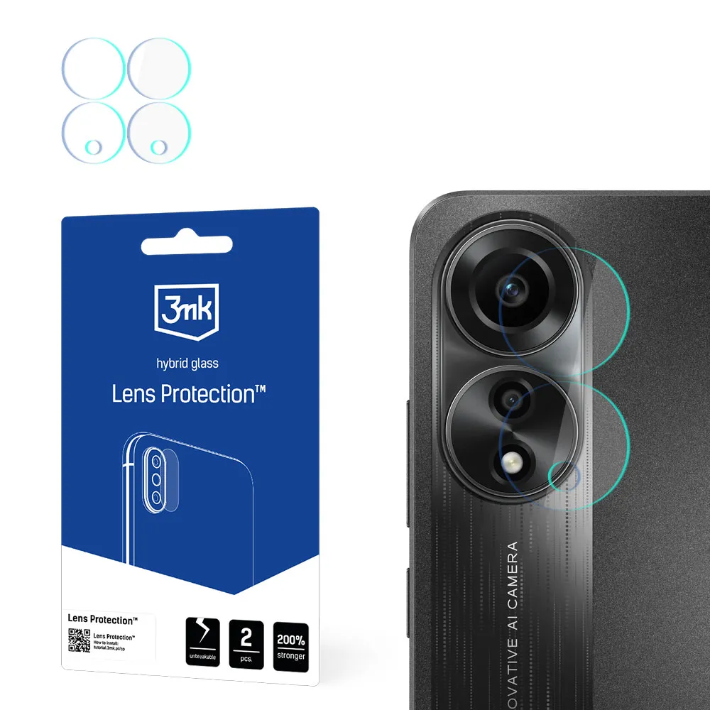 Sticlă pentru obiectivul aparatului foto pentru Oppo A78 5G - Protecția lentilelor 3mk