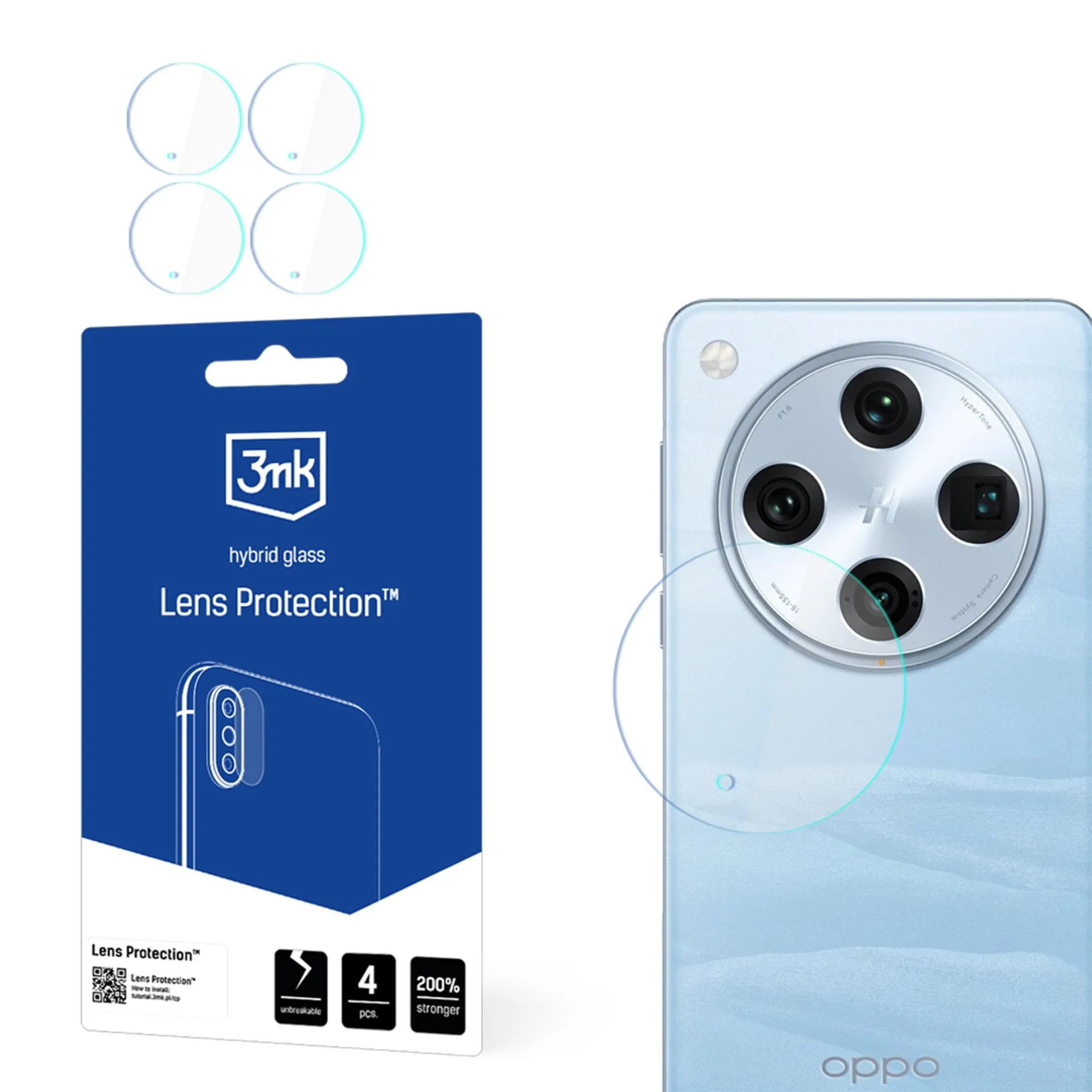 Sticlă pentru obiectivul aparatului foto pentru Oppo Find X8 Pro - Protecția lentilelor 3mk