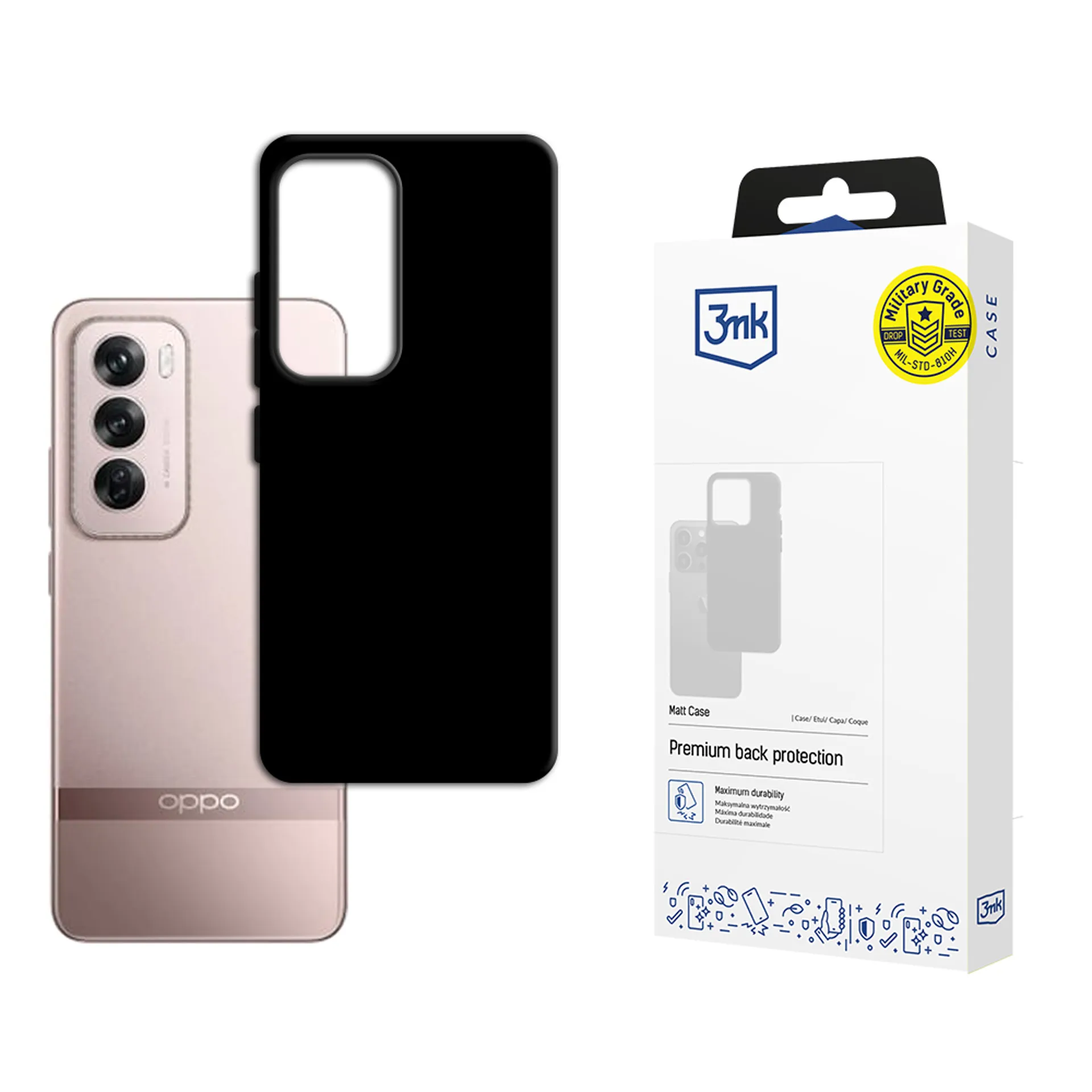 Carcasă pentru Oppo Reno 12 Pro - 3mk Matt Case Negru