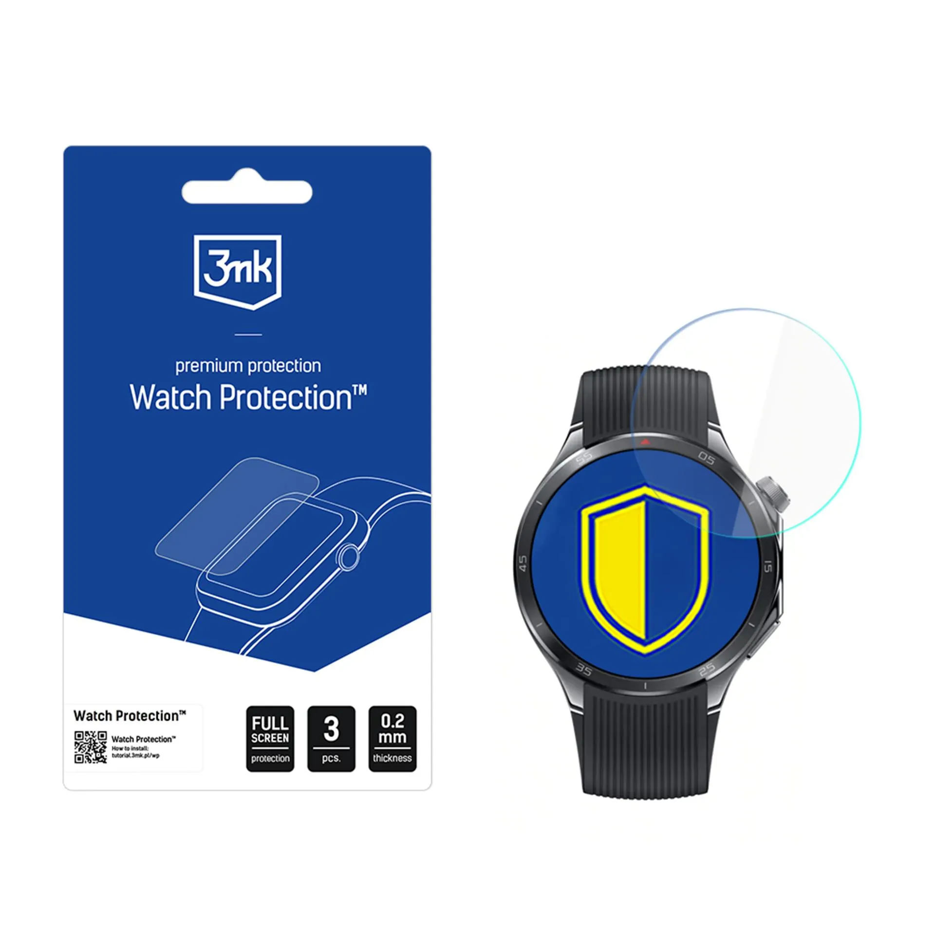 Protecție din sticlă pentru ecranul smartwatch Oppo Watch X2 - 3mk Watch Protection